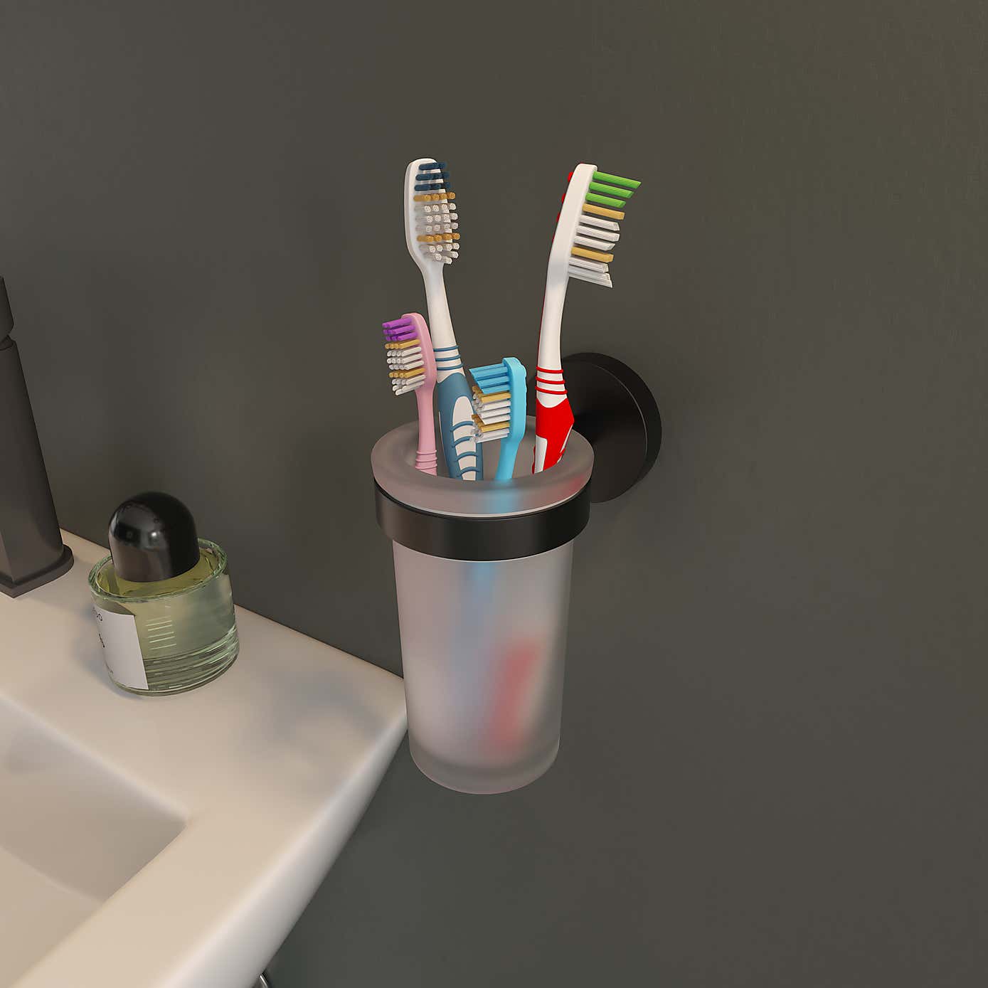 Epsom Flexi-FixTM Matt Black Tumbler & Holder