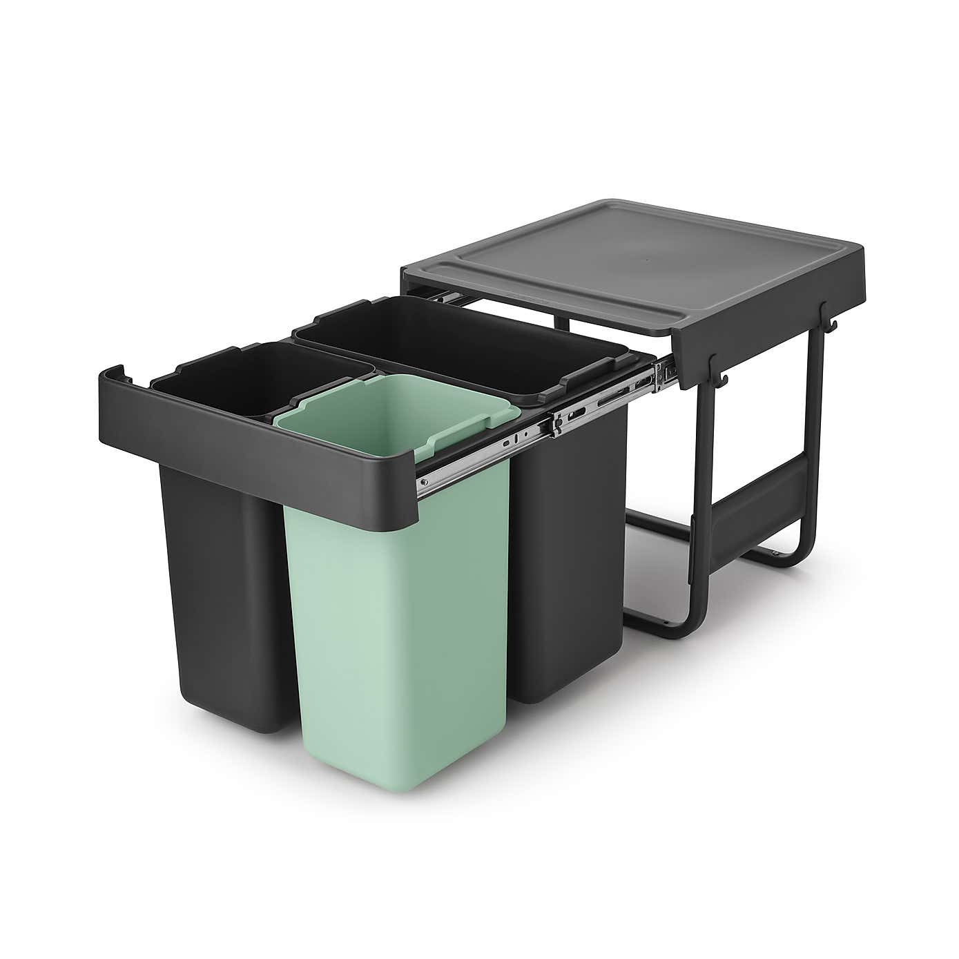 Brabantia Sort and Go 3 Sections 10L, 10L & 20L Bin