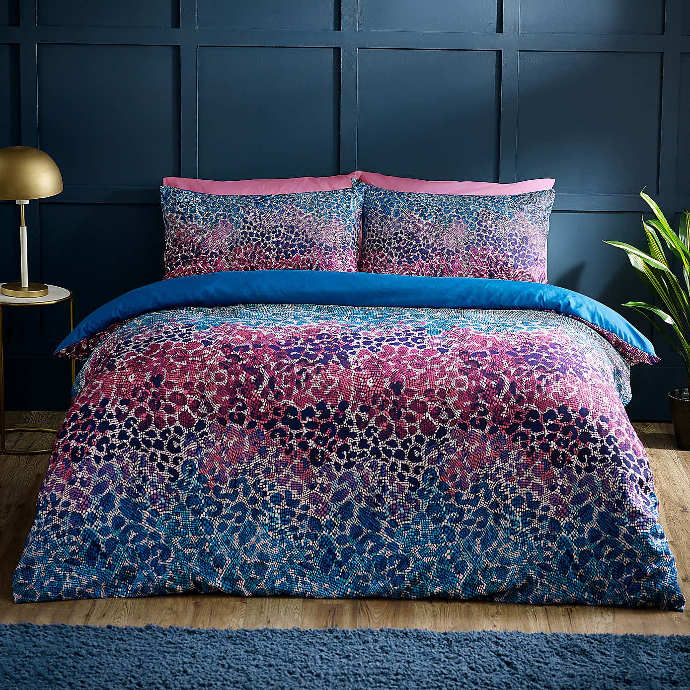 Catherine Lansfield Satin Animal Print Duvet Cover & Pillowcase Set