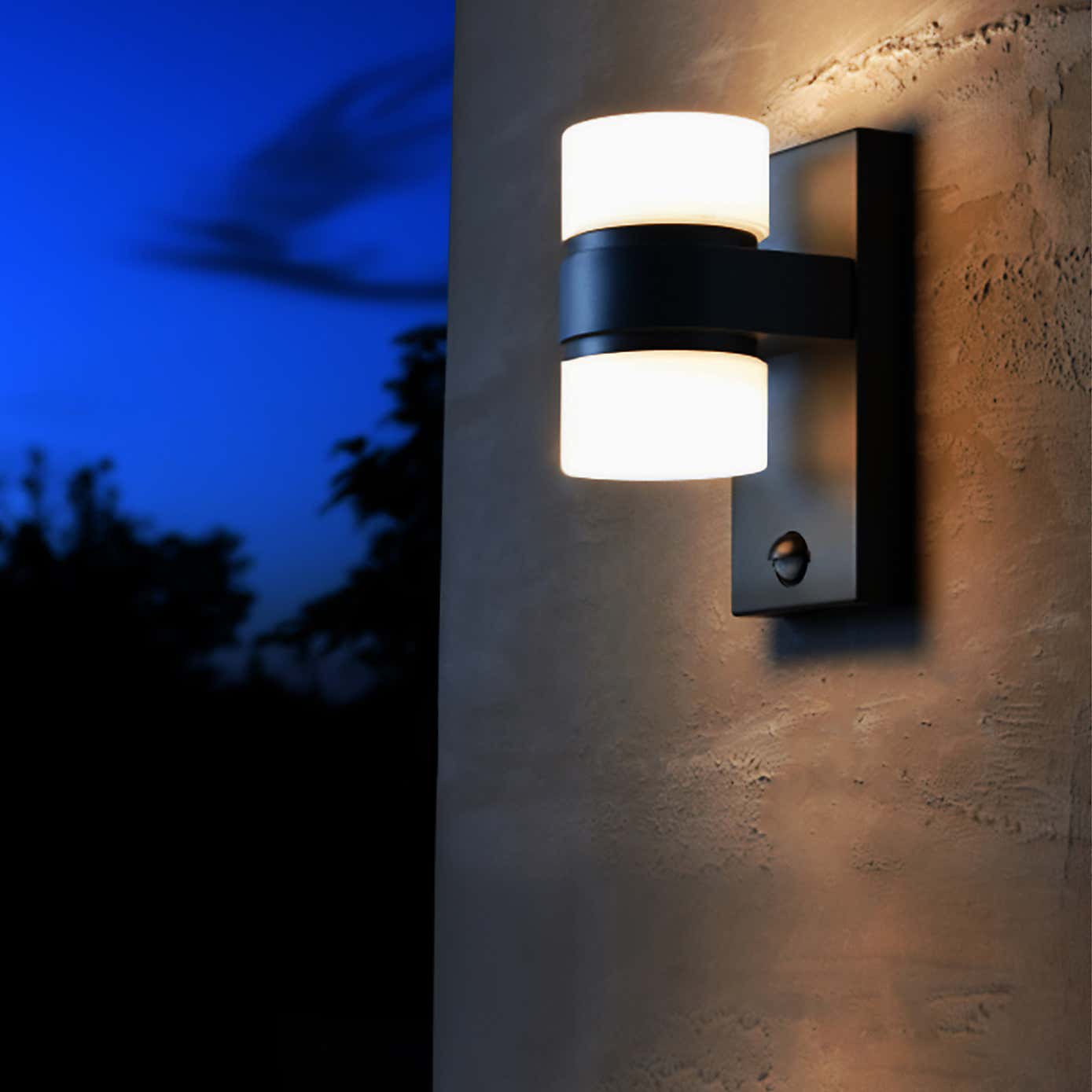 EGLO Atollari 2 Light Outdoor Sensor Wall Light