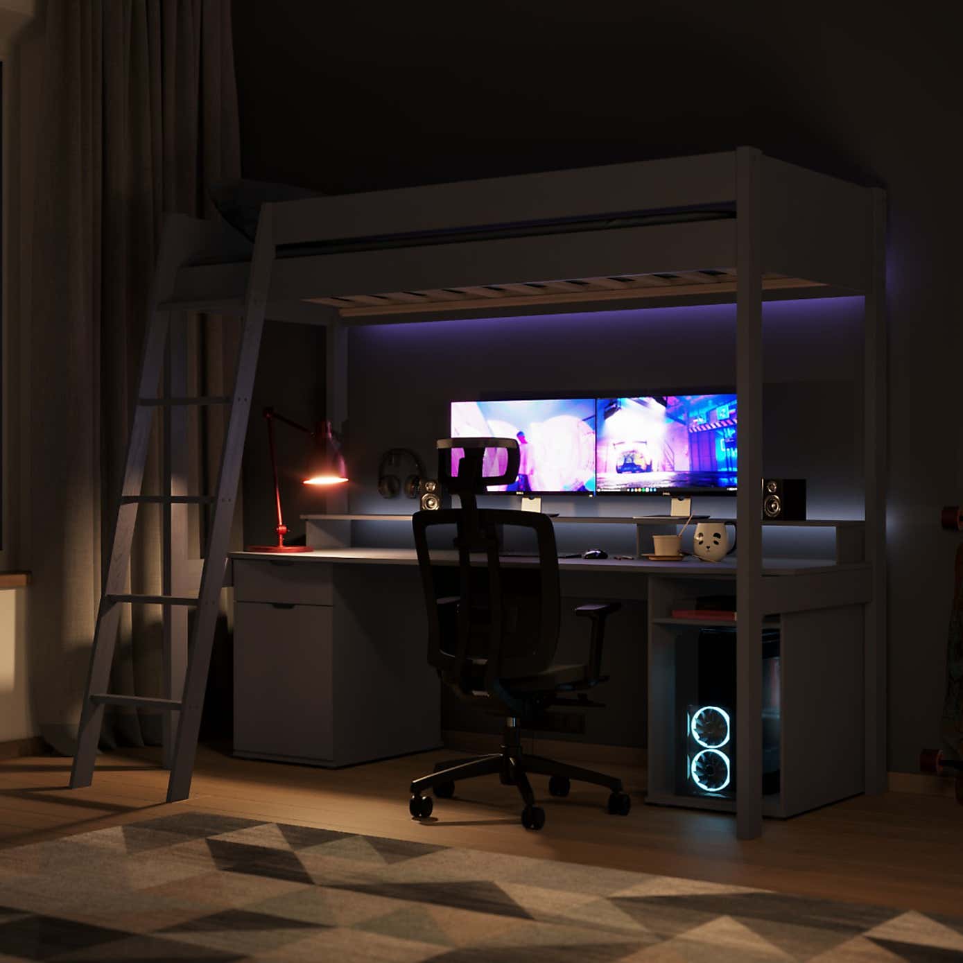 Tera Gaming High Sleeper Bed Frame