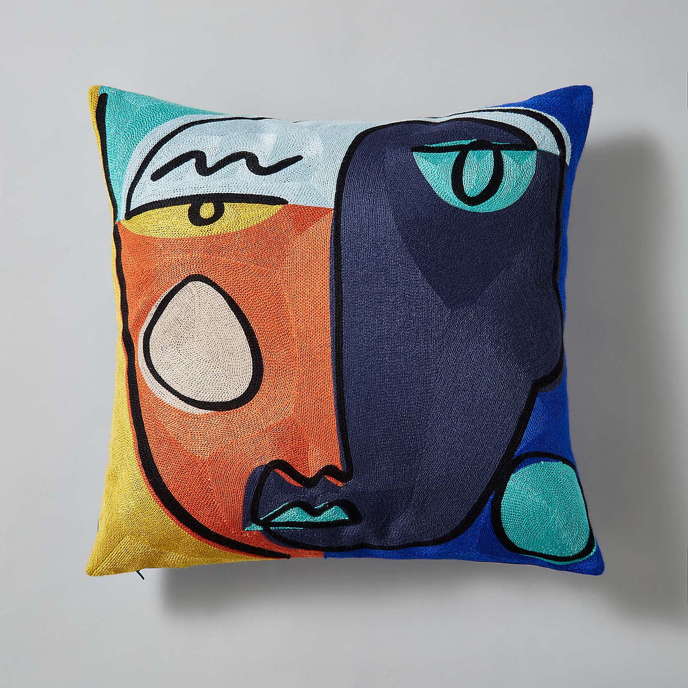 Elements Crewel Work Face Cushion