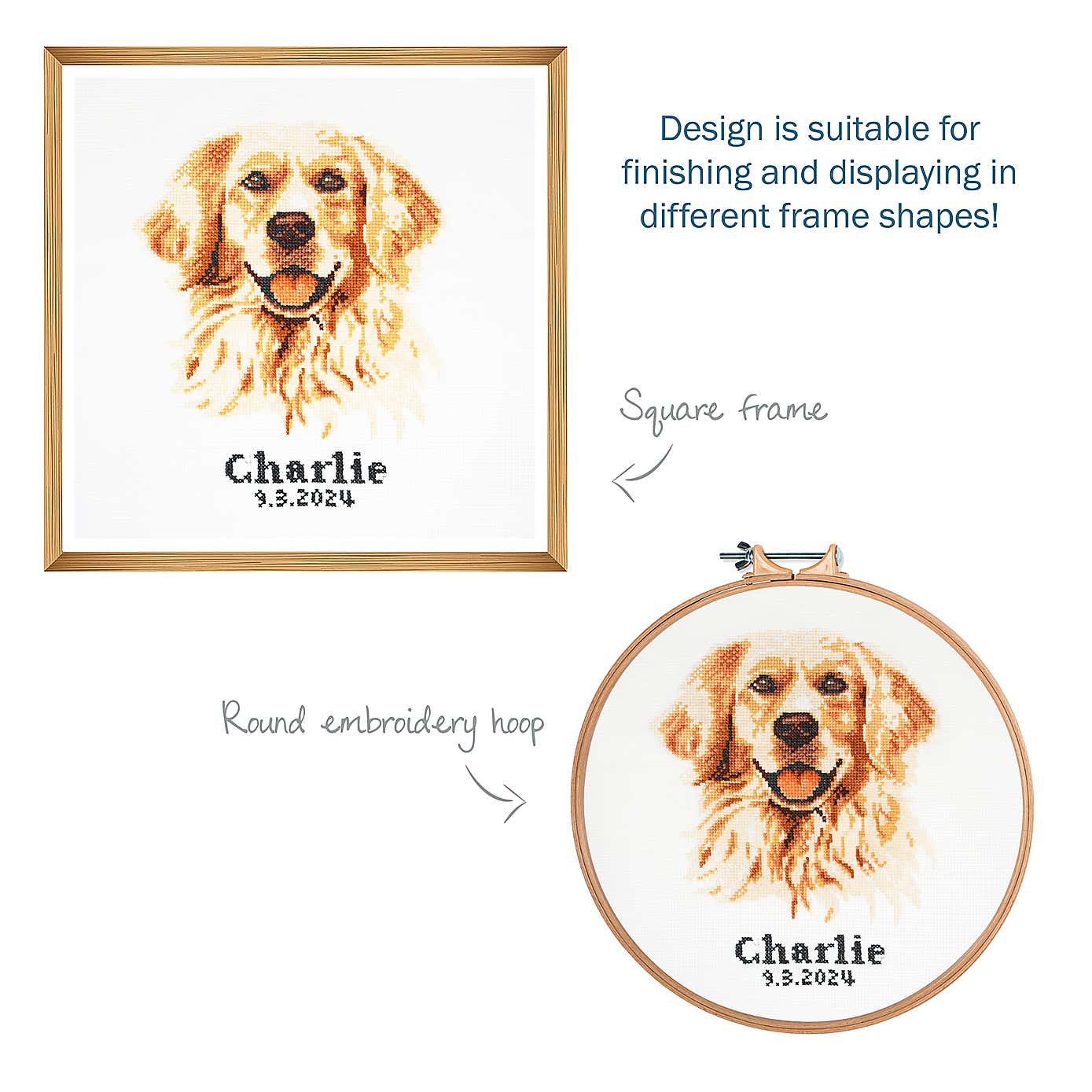 Cross Stitch Golden Retriever