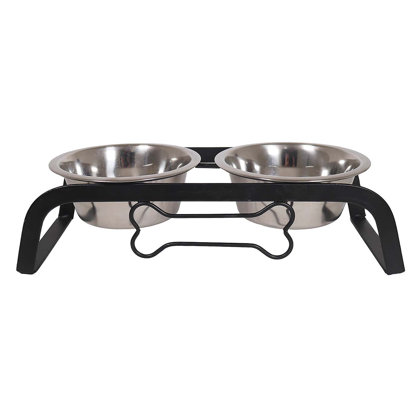 Rosewood Bone Iron Double Diner Pet Bowls