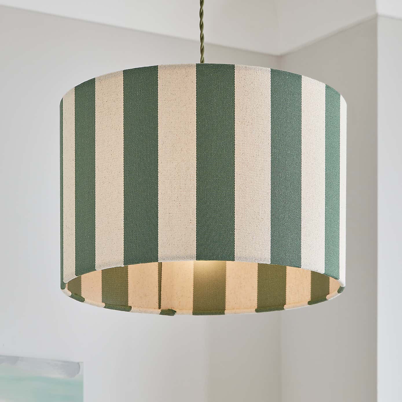 Beatrice Stripe Drum Lamp Shade