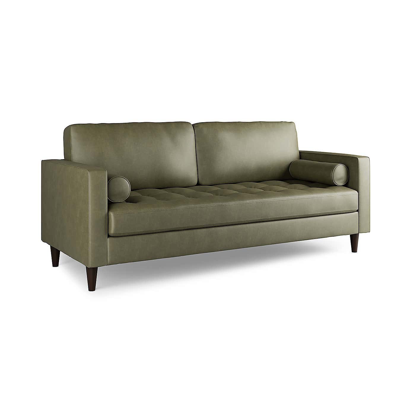 Zoe Distressed Faux Leather 3 Seater Sofa