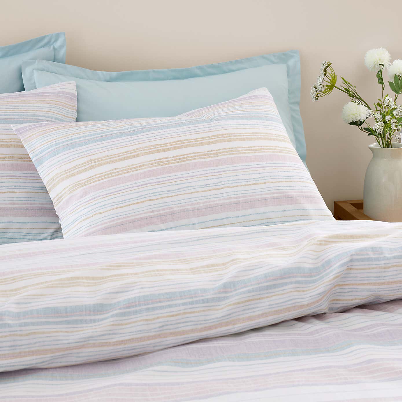 Washy Stripe Cotton TENCEL™ Duvet Cover & Pillowcase Set
