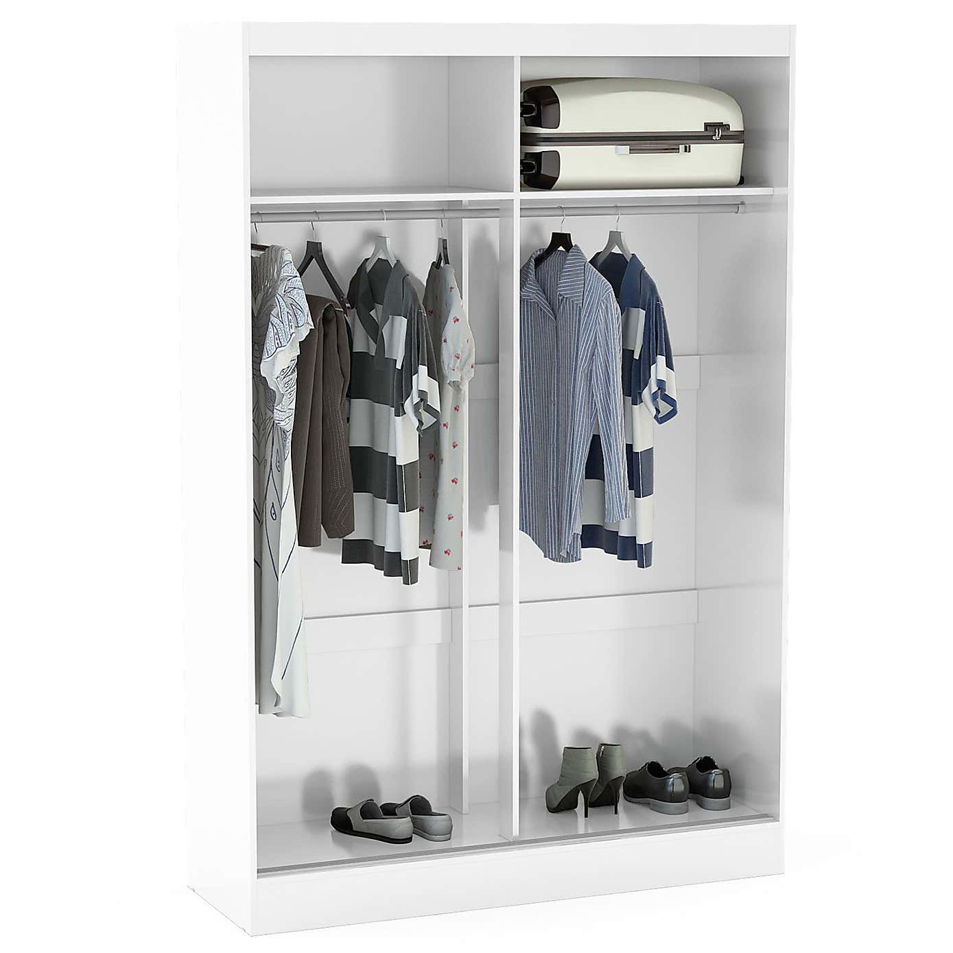 Lynx Grey Double Sliding Wardrobe