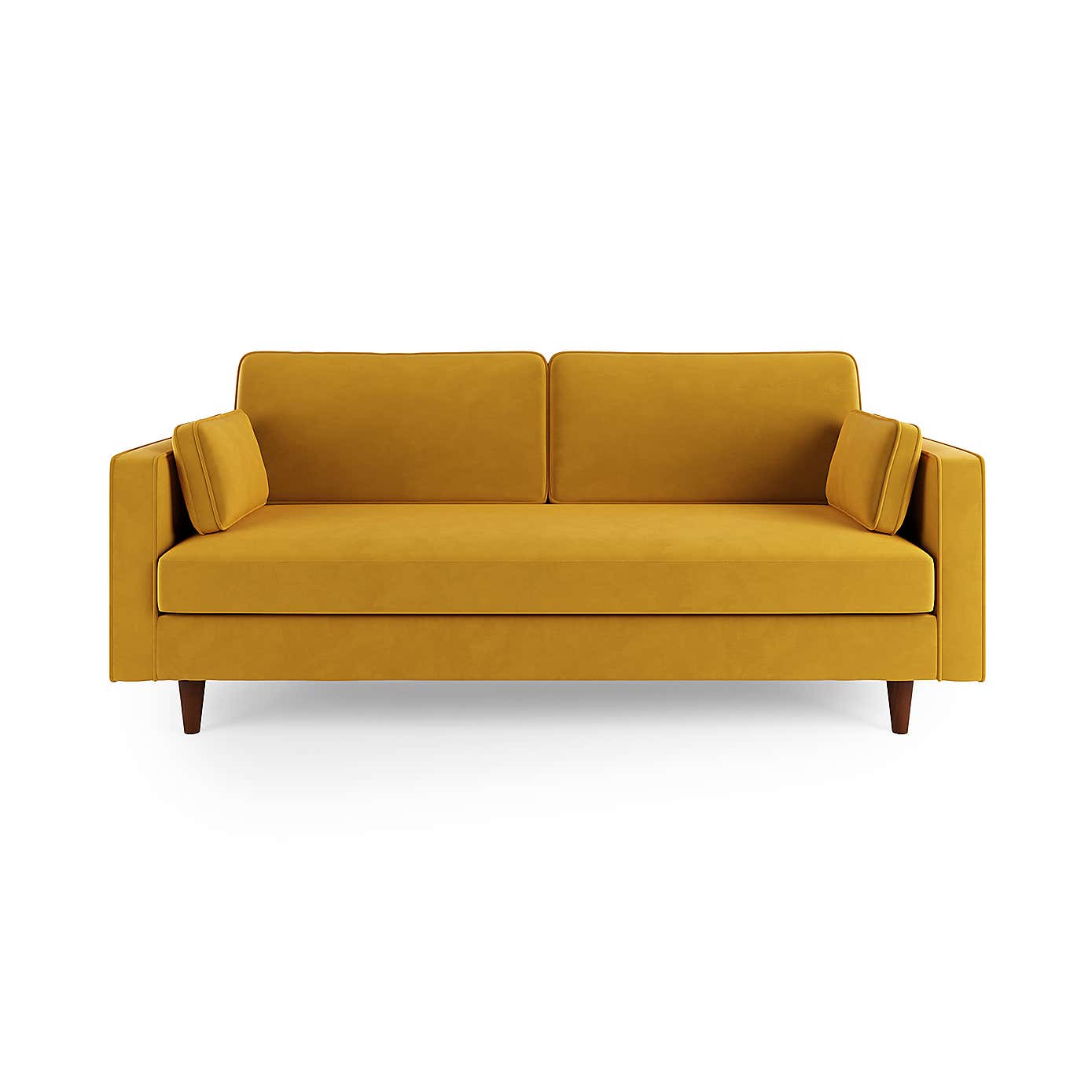 Zoe Plain Velvet 3 Seater Sofa