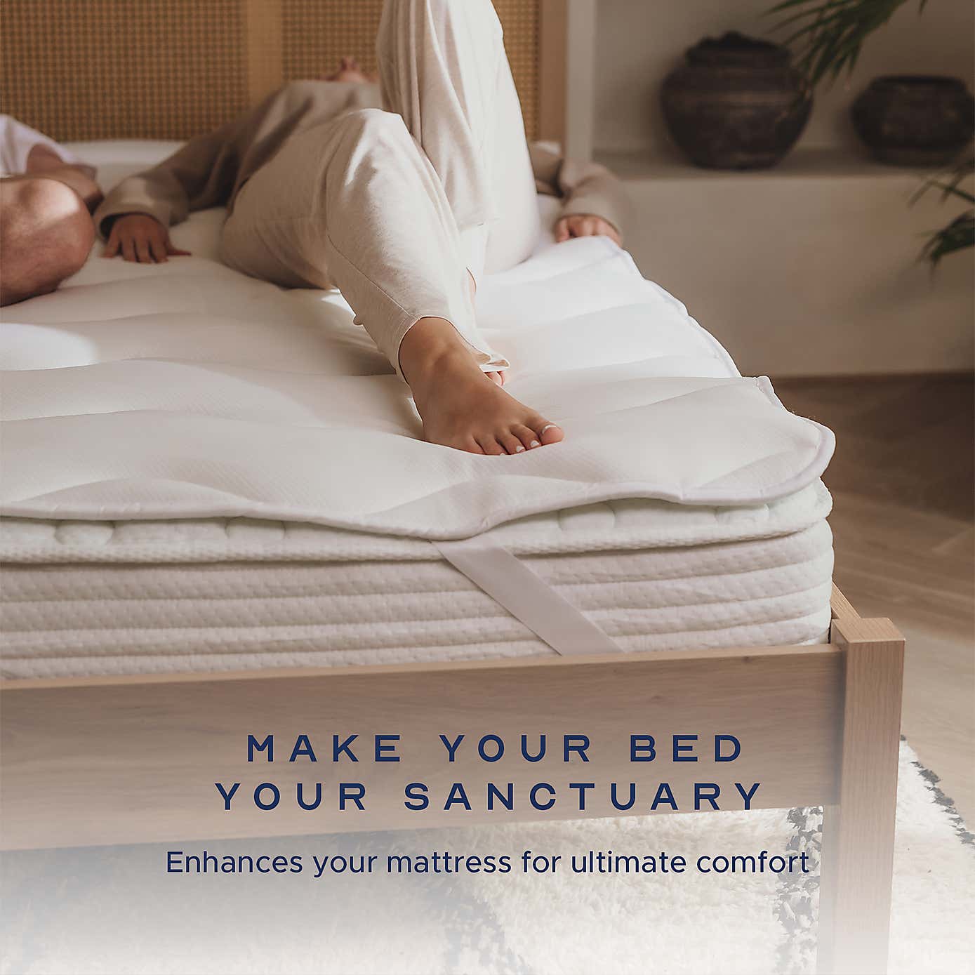 Snuggledown Scandi Knitted Hollowfibre Mattress Topper