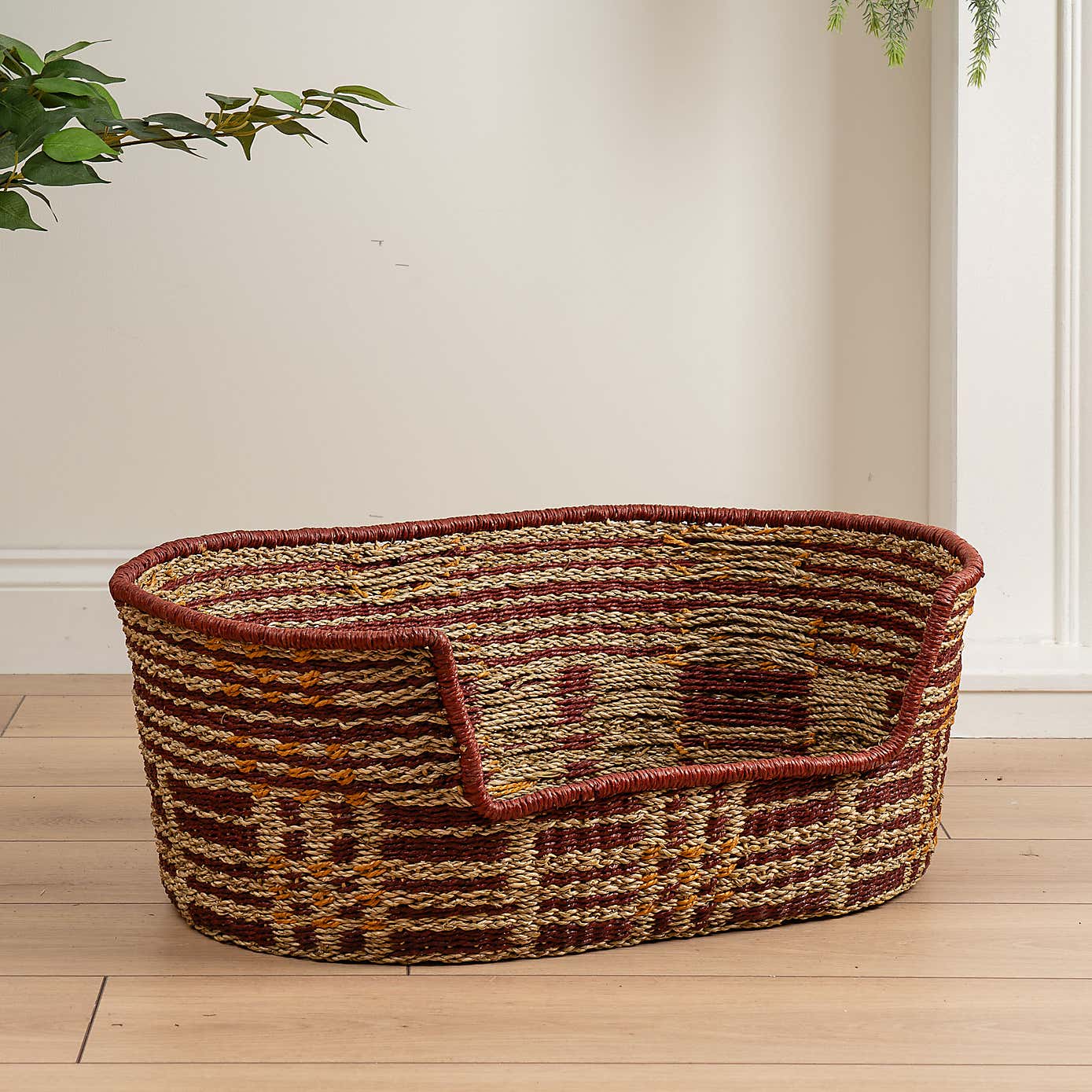 Check Woven Pet Bed
