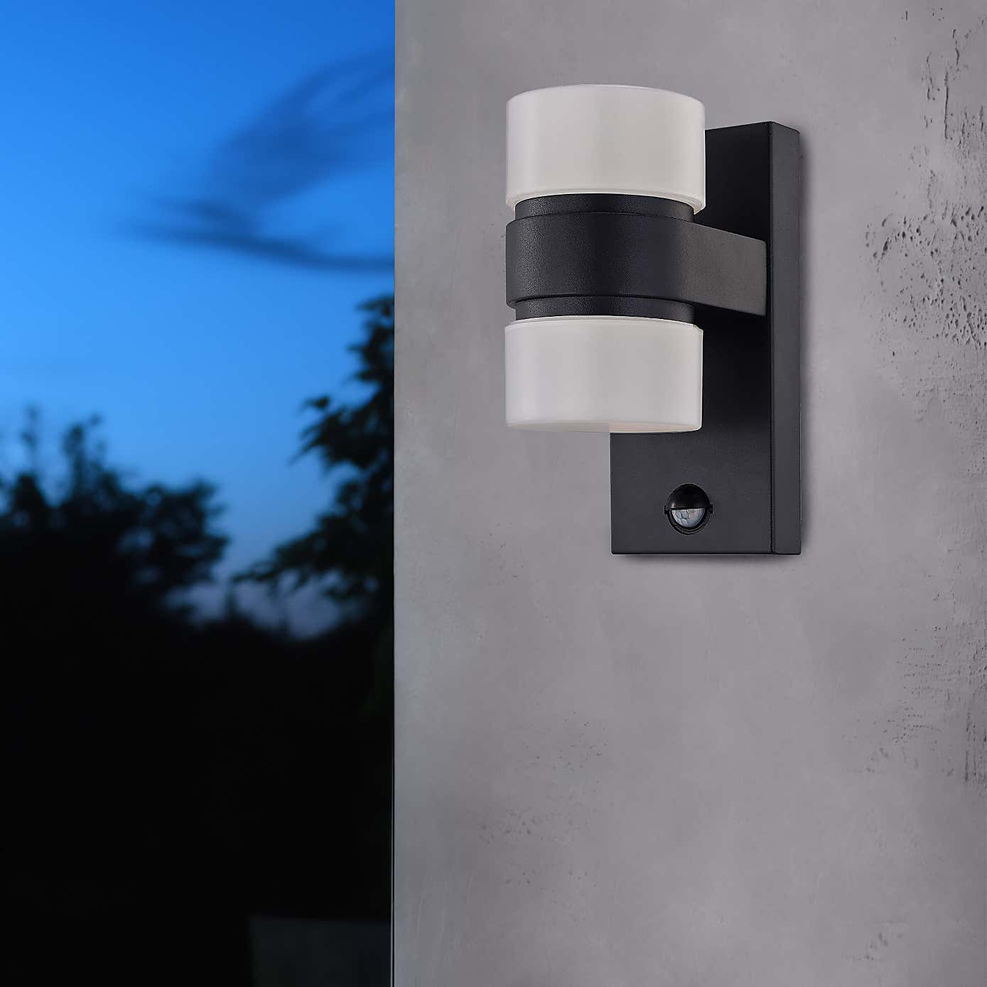 EGLO Atollari 2 Light Outdoor Sensor Wall Light