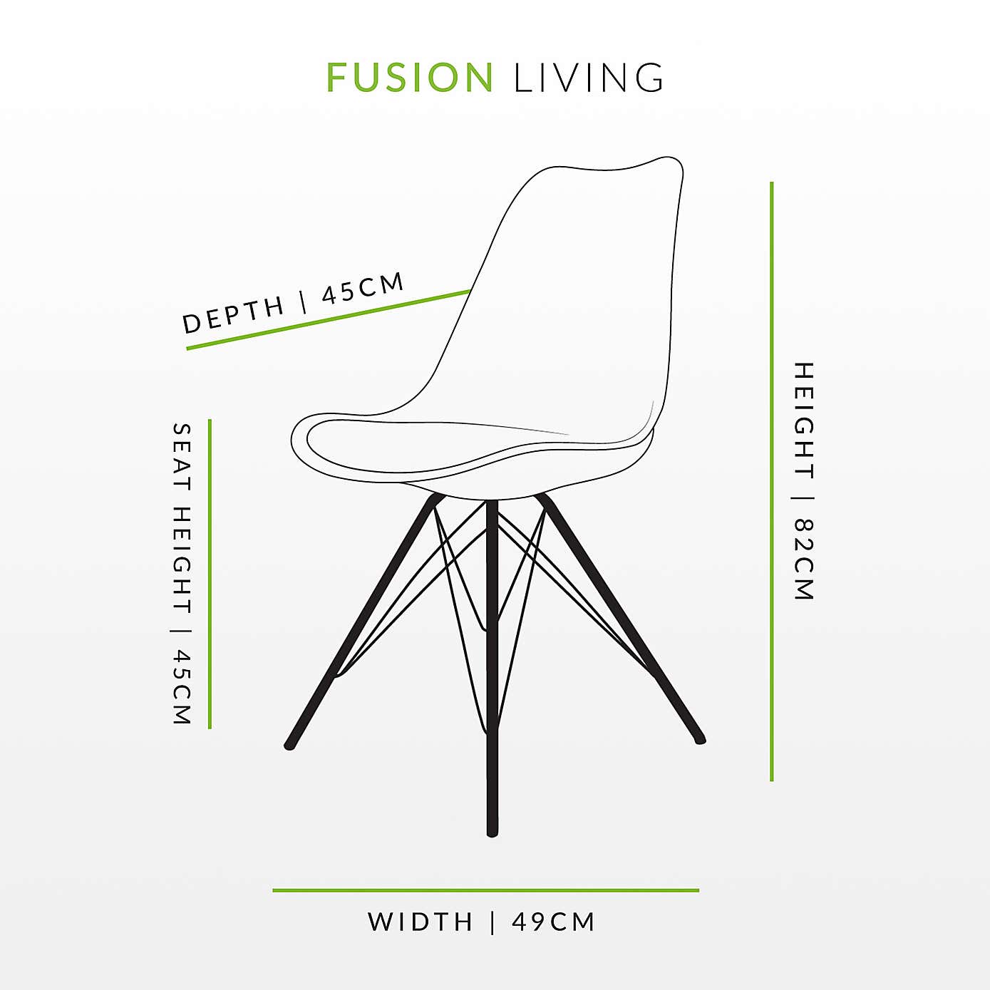Fusion Living Soho White Plastic Dining Chair