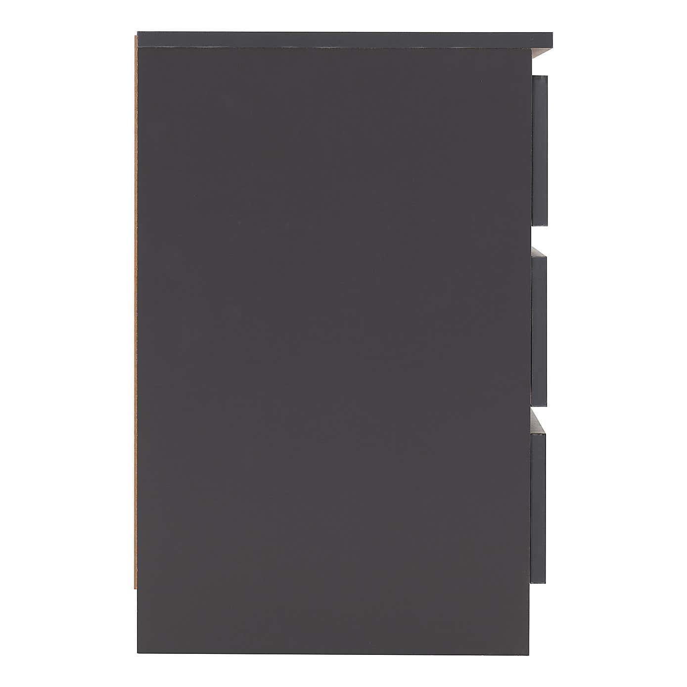 Malvern 3 Drawer Bedside Table