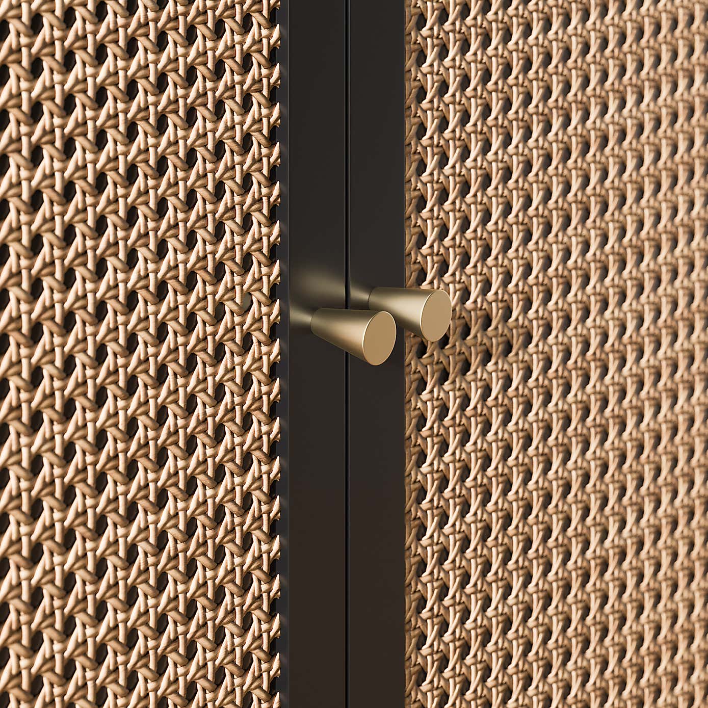 Franco Curve Small Cabinet Black