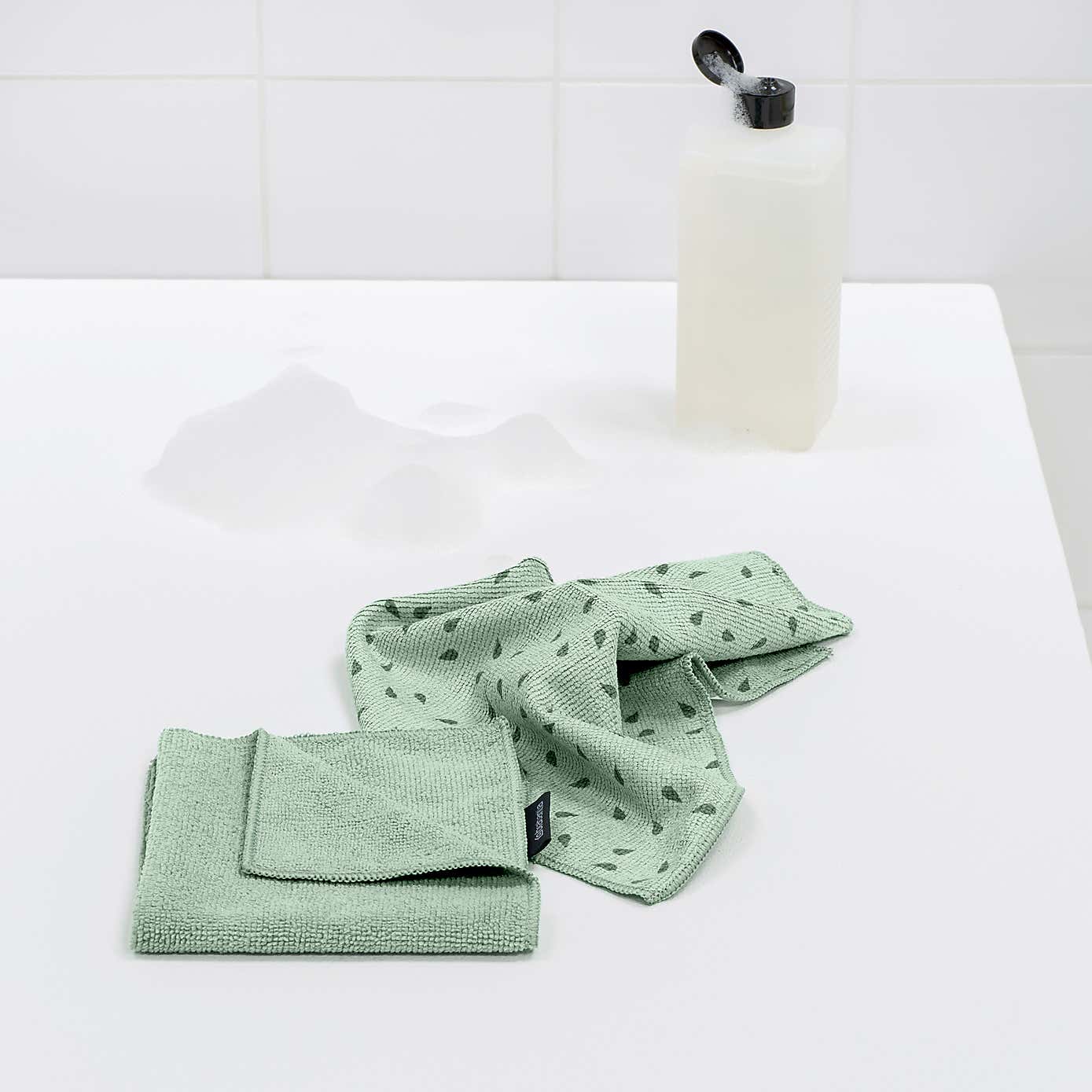 Brabantia SinkSide Microfibre Dish Cloths Jade Green