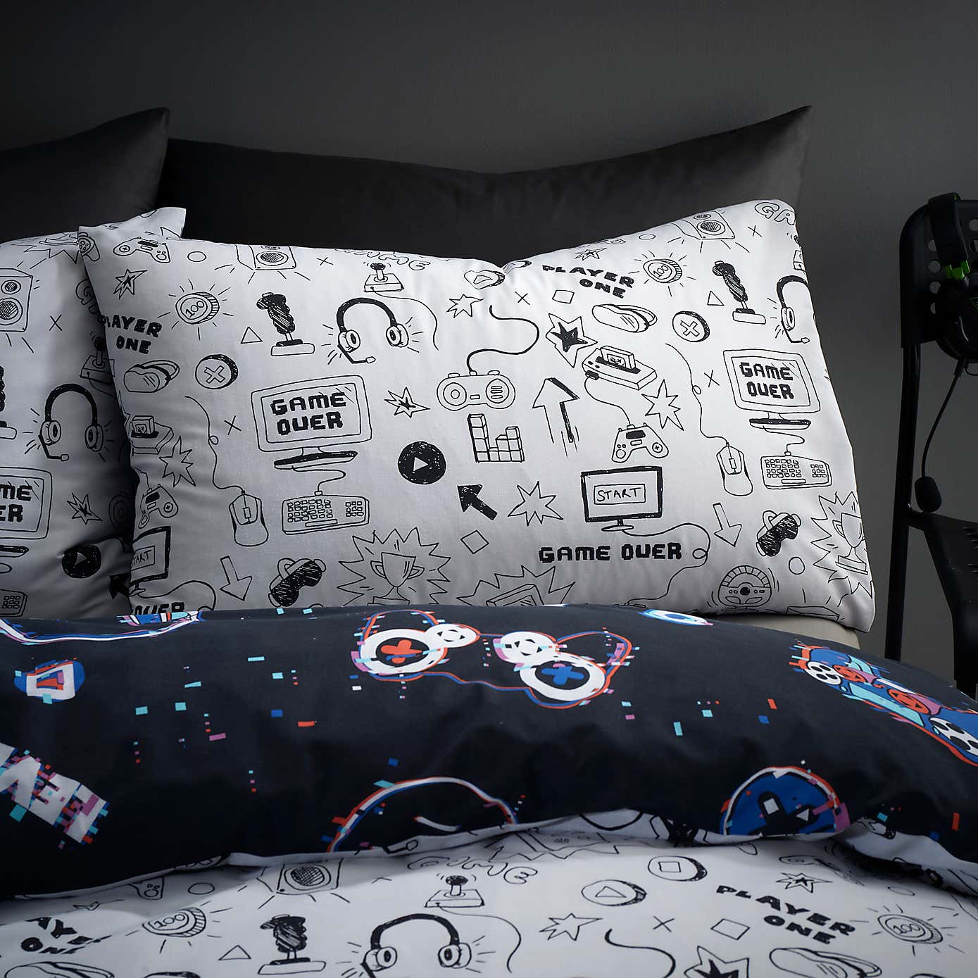 Game Over Duvet Cover and Pillowcase Set
