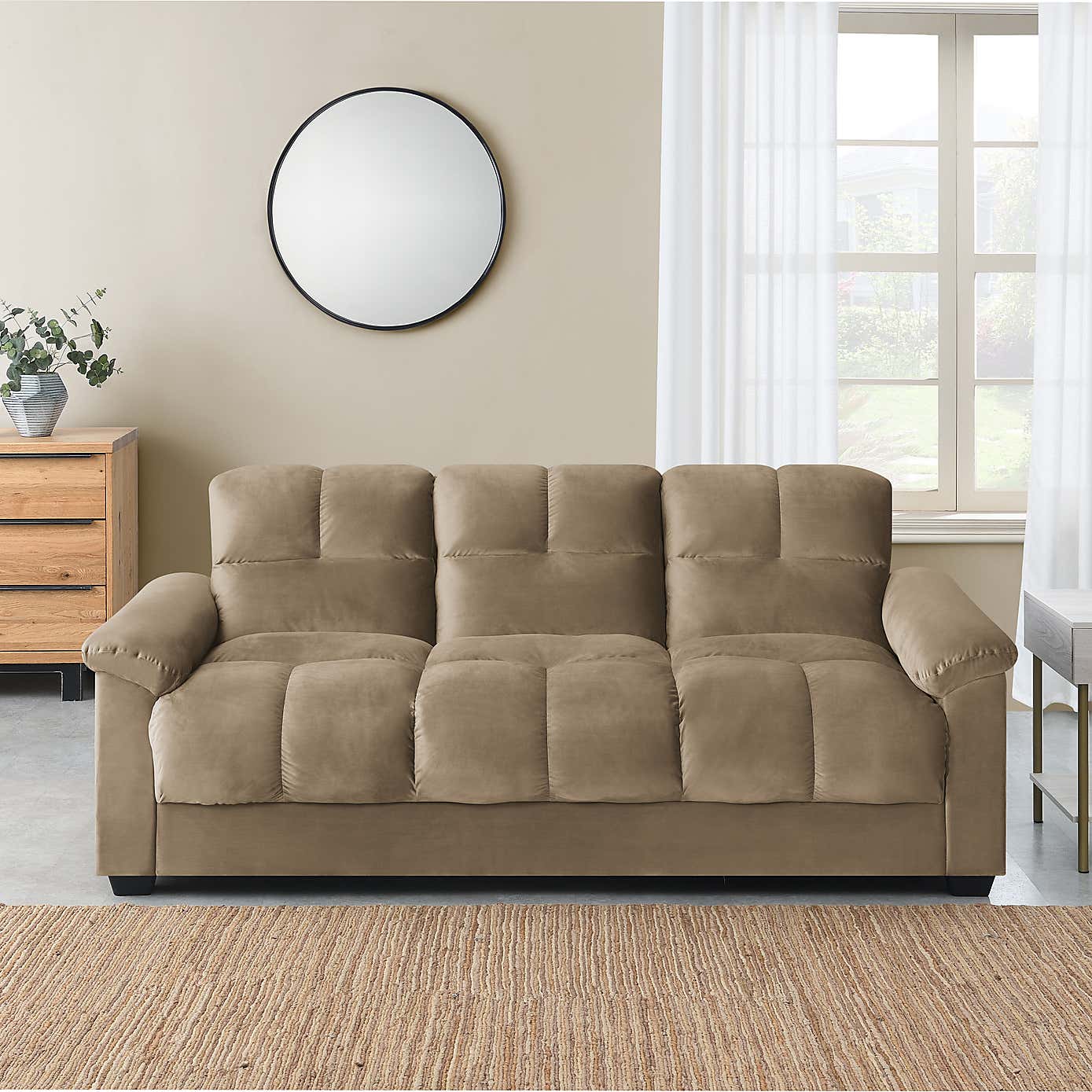 Margo Velvet 3 Seater Sofa Bed