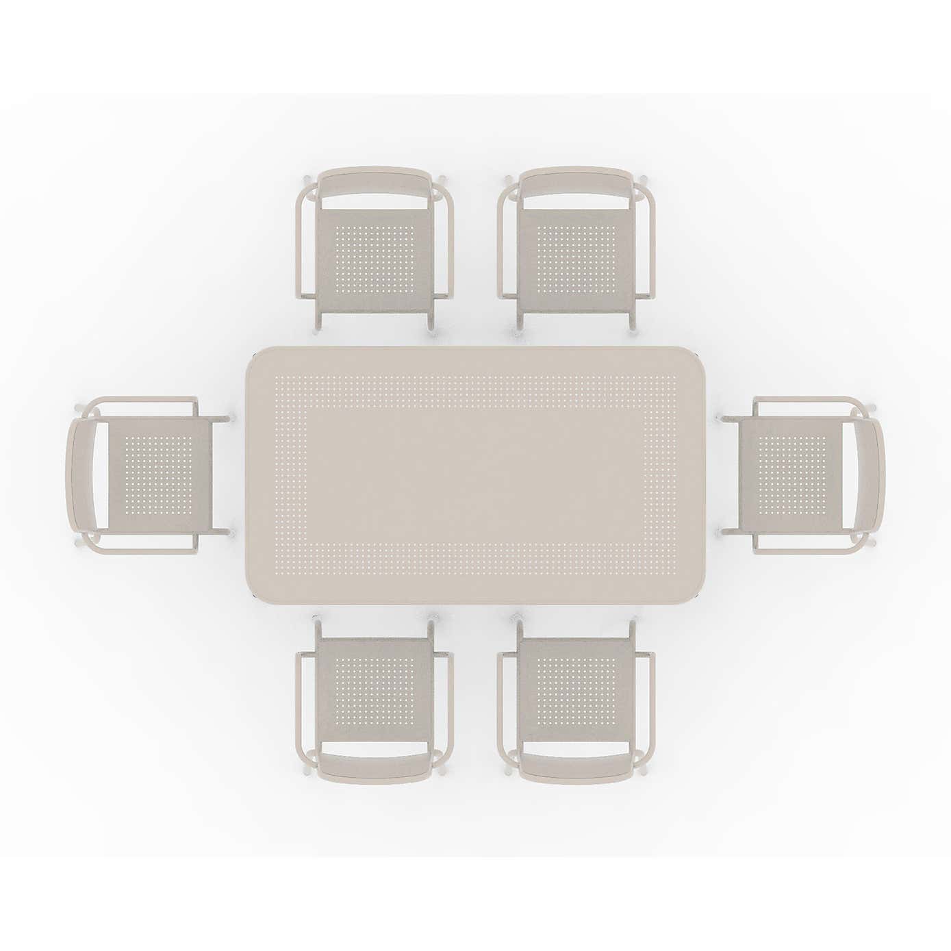 Porto 6 Seater Round Dining Set with Stacking Chairs