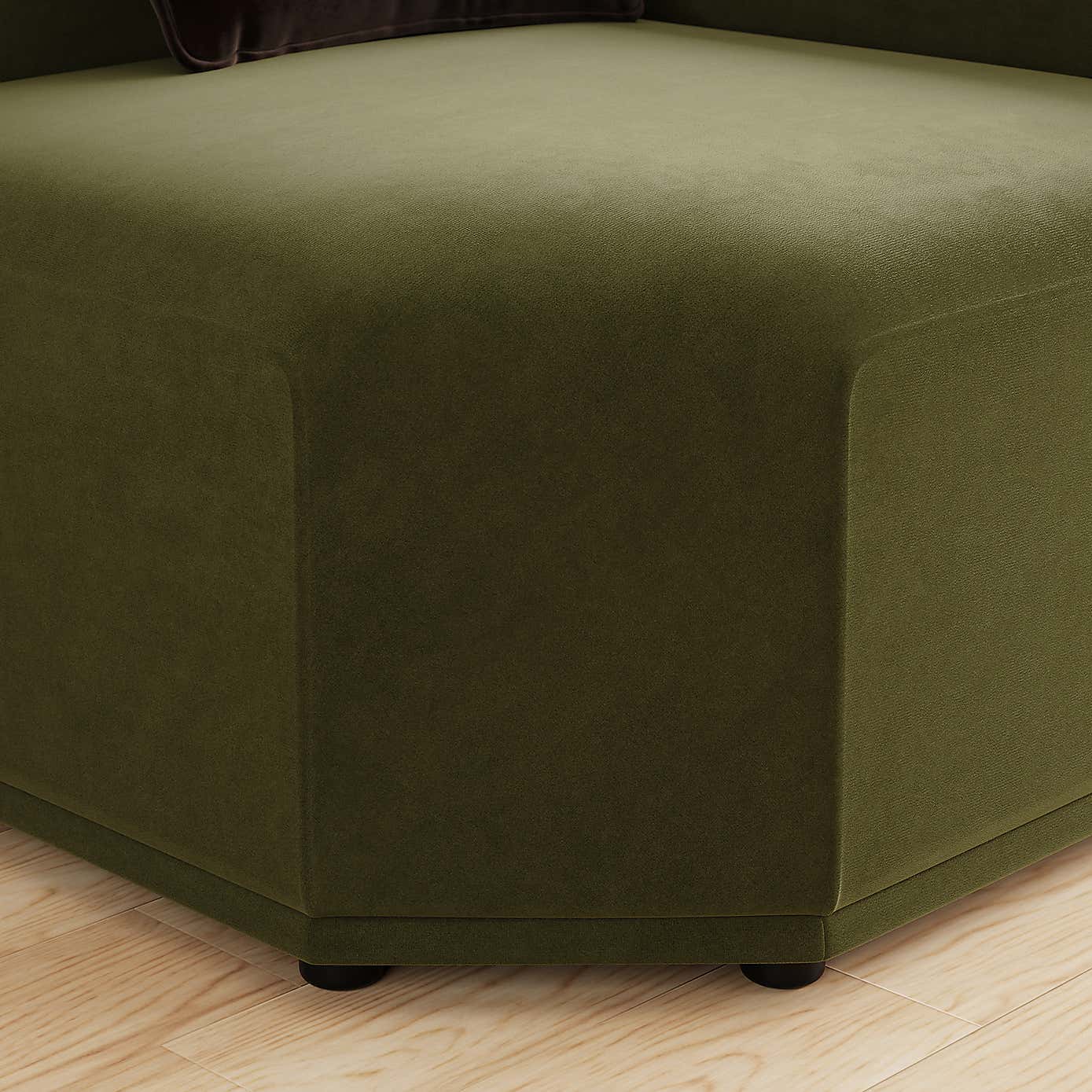 Modular Cruz Velvet Corner Seat