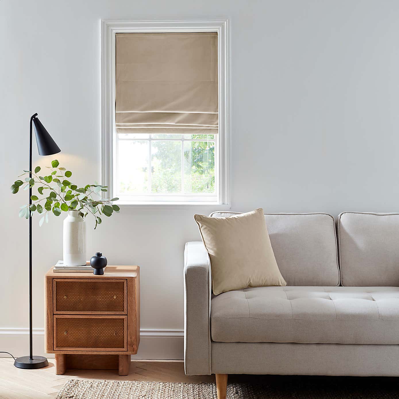 Recycled Velour Roman Blind