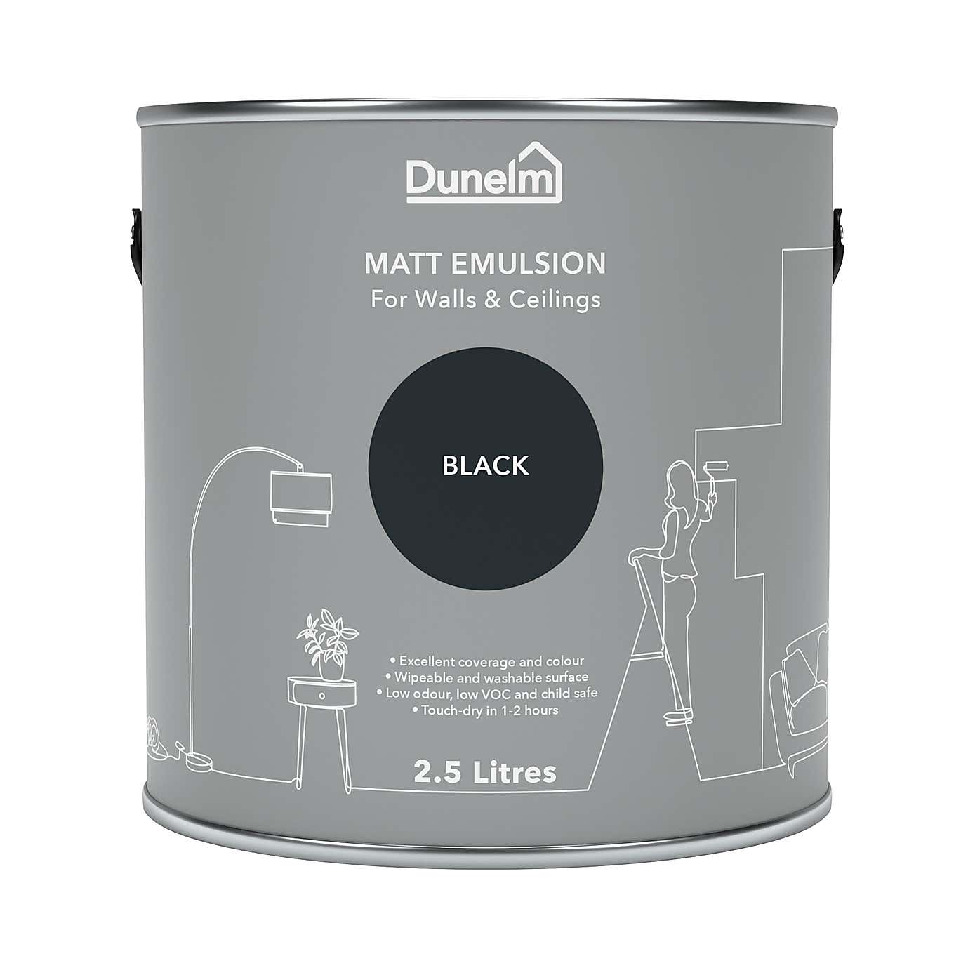 Dunelm Black Matt Emulsion Paint