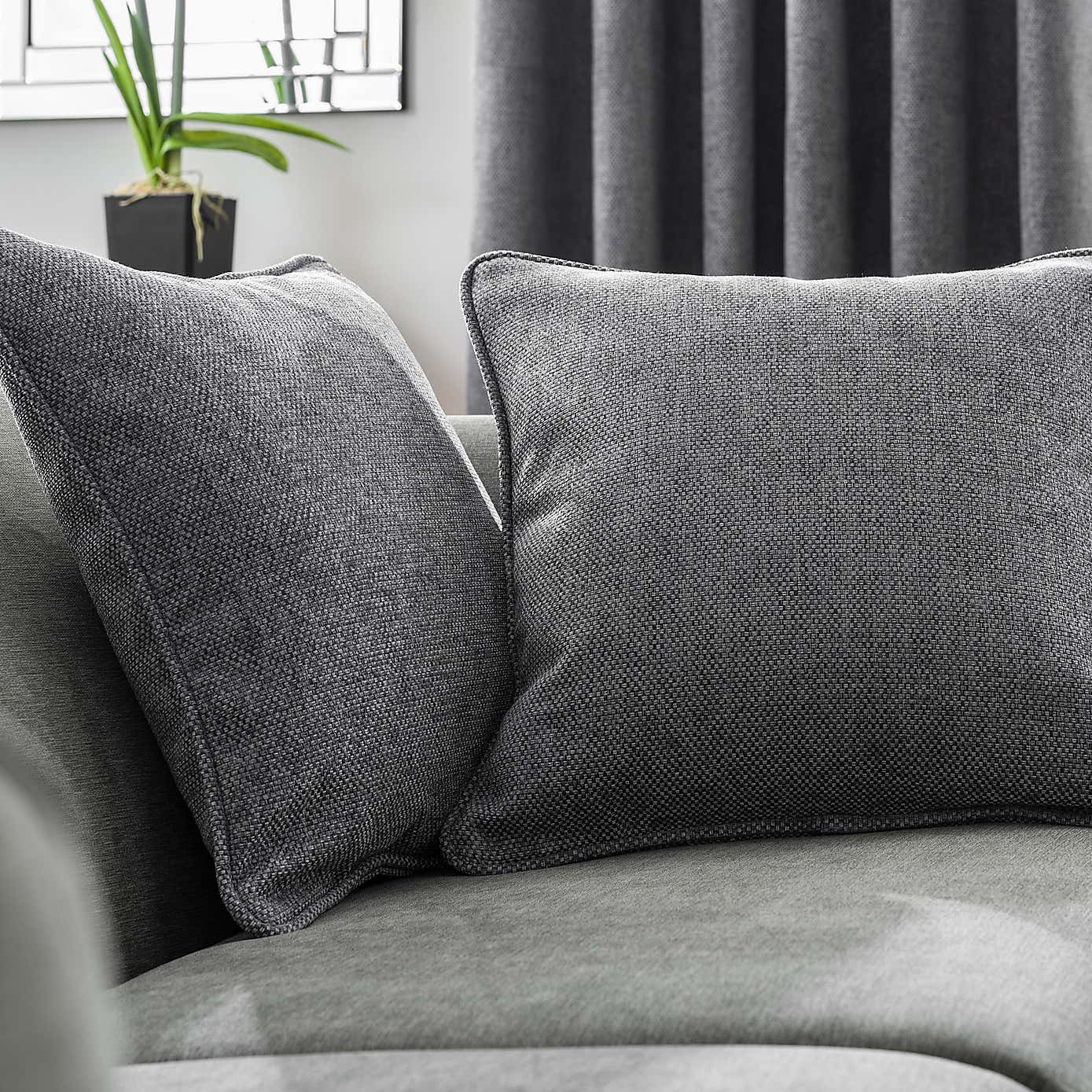 Oxford Grey Chenille Cushion