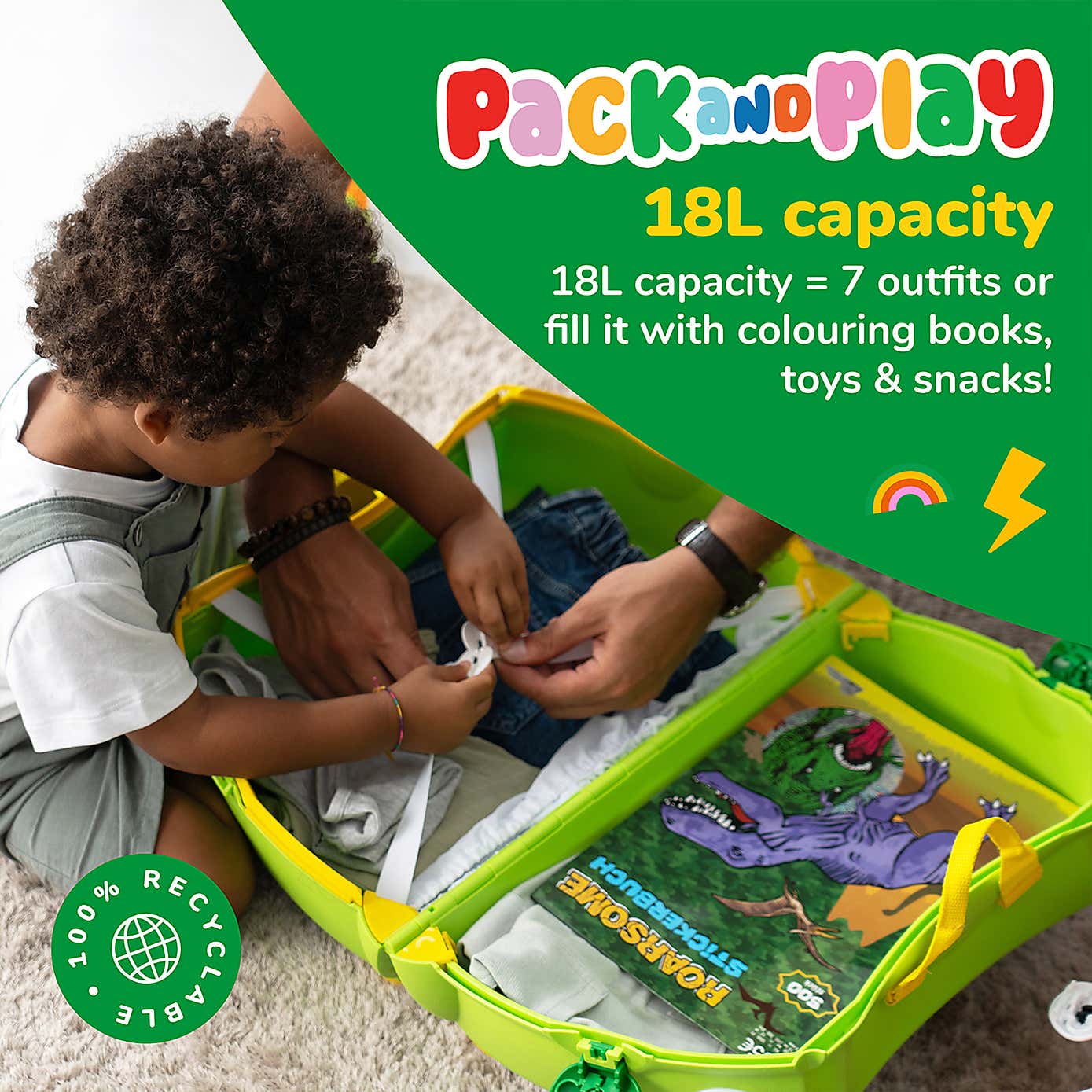 Trunki Dudley the Dinosaur Ride On Suitcase