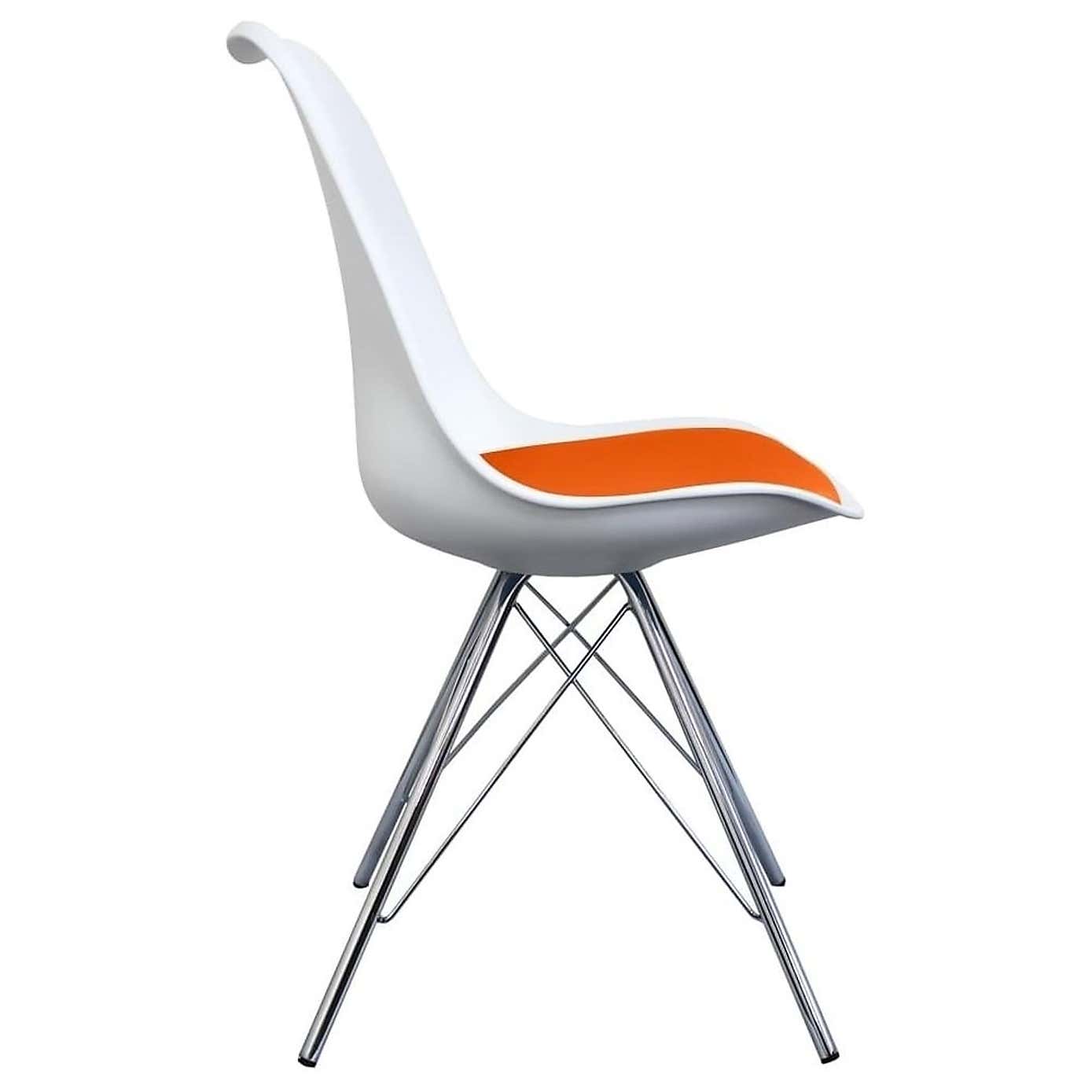 Fusion Living Soho White Plastic Dining Chair