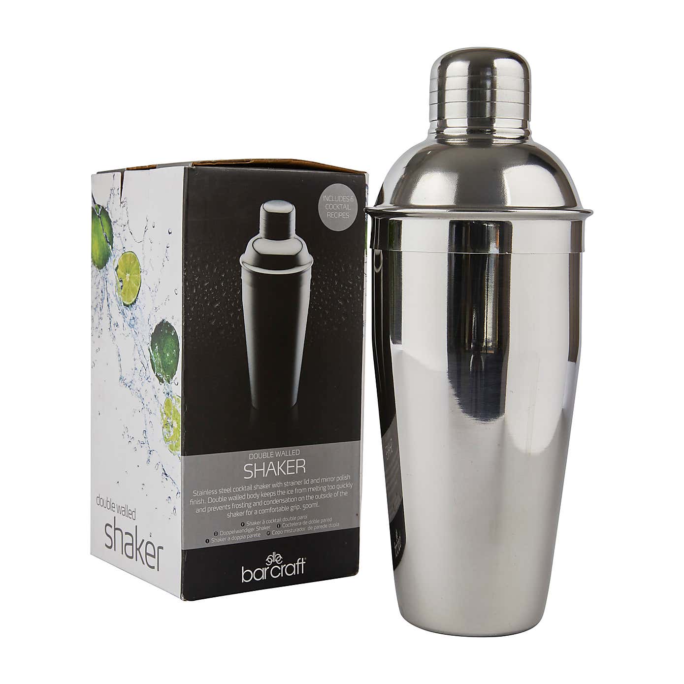 Barcraft Stainless Steel Cocktail Shaker