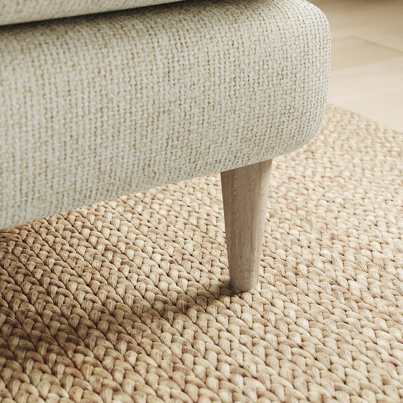 Sven Chunky Chenille Footstool