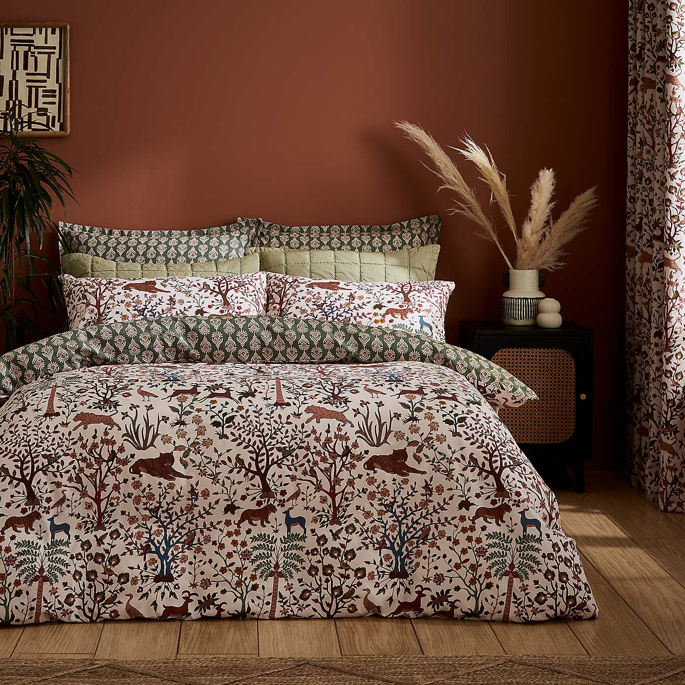 Forest Animals 100% Cotton Duvet Cover and Pillowcase Set