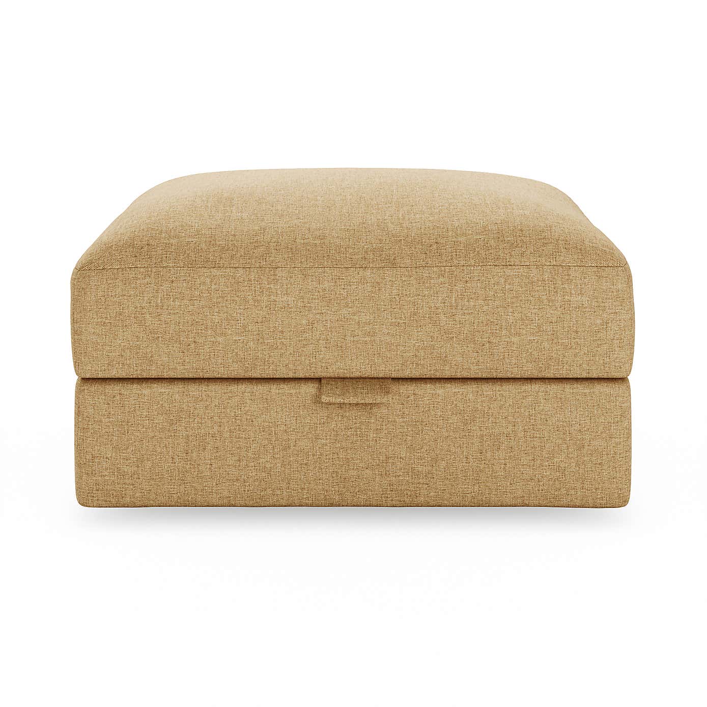 Hattie Slub Faux Linen Storage Footstool