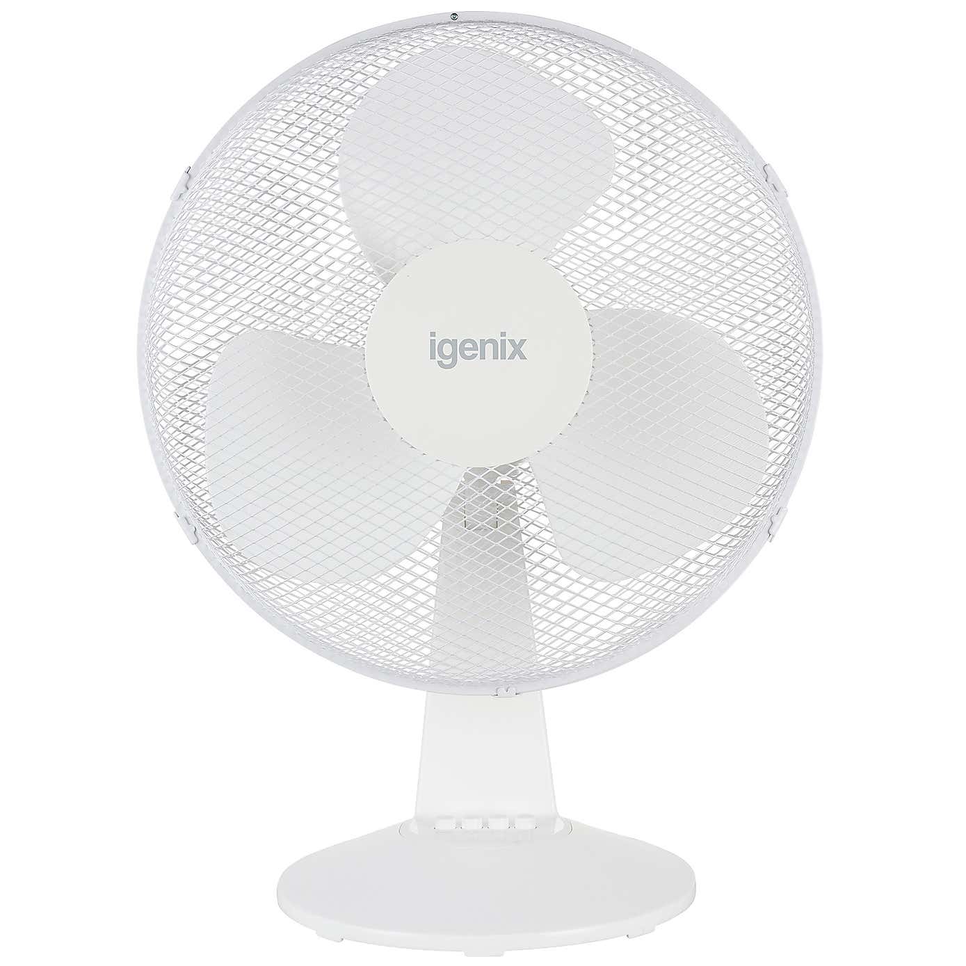 Igenix 16" White Desk Fan