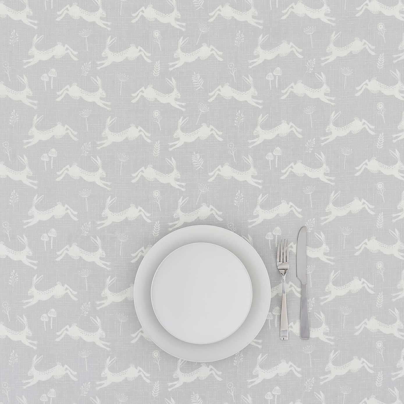 By the Metre Jumping Hare PVC