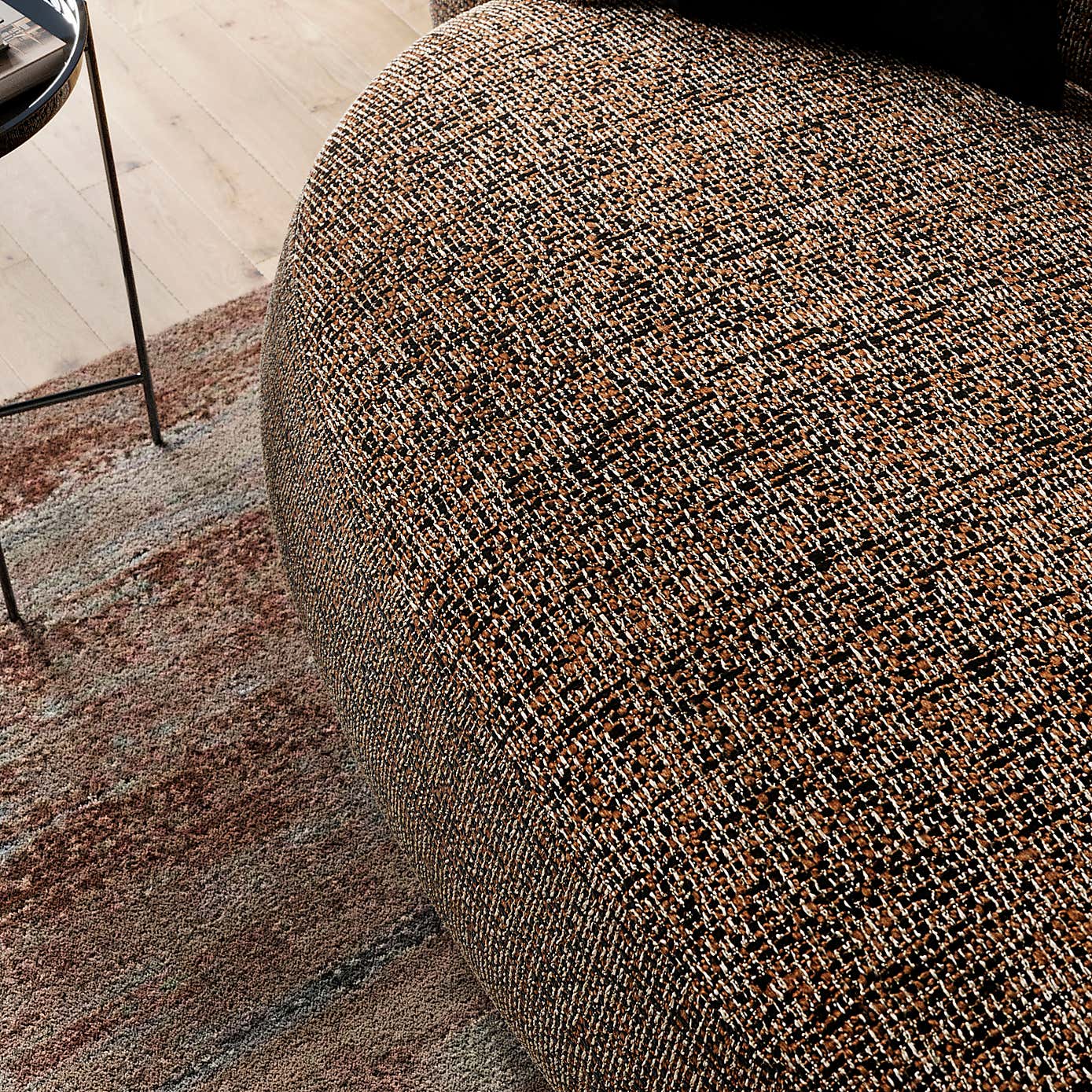 Lozenge Luxe Boucle Bronze Chaise Lounge