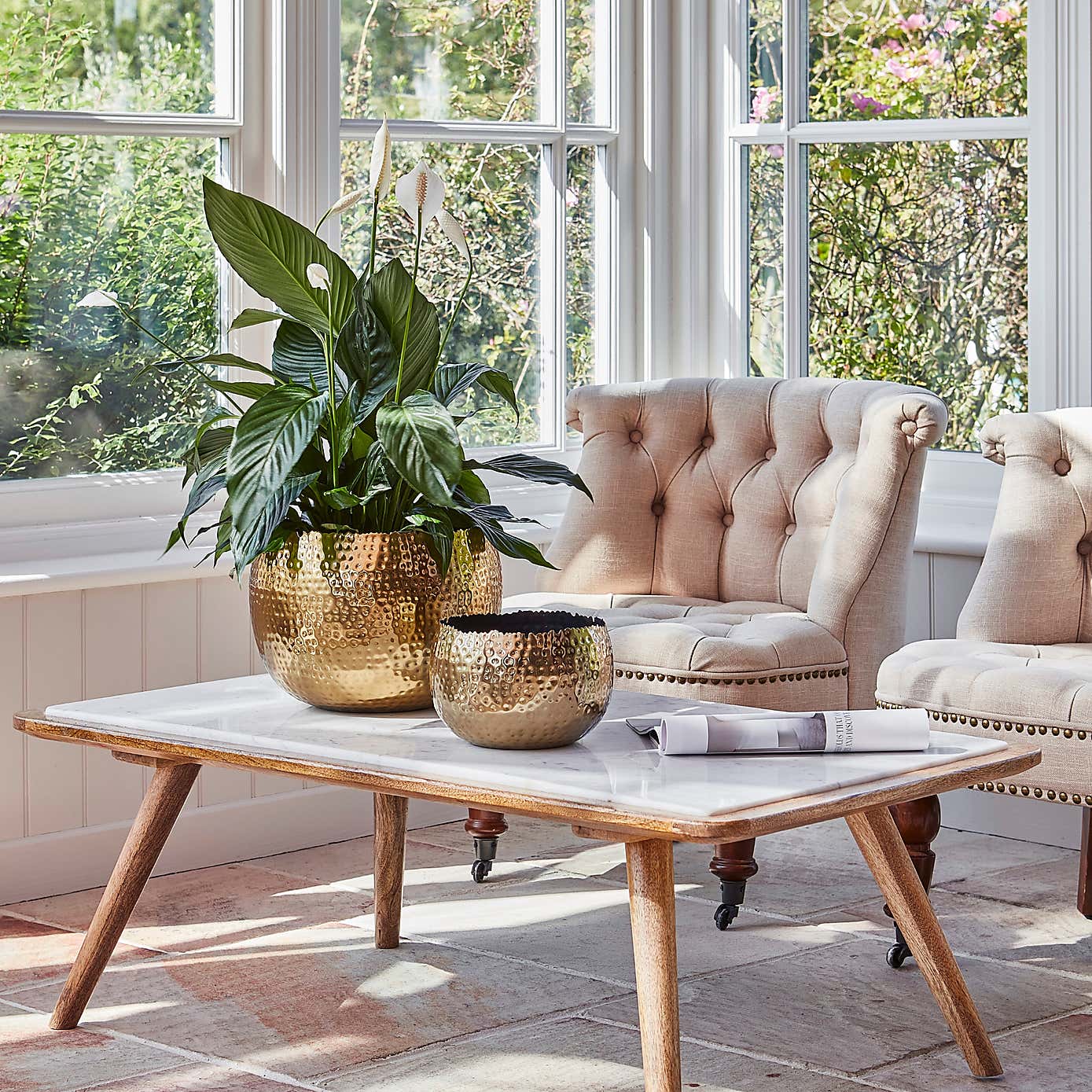 Hammered Bowl Plant Pot