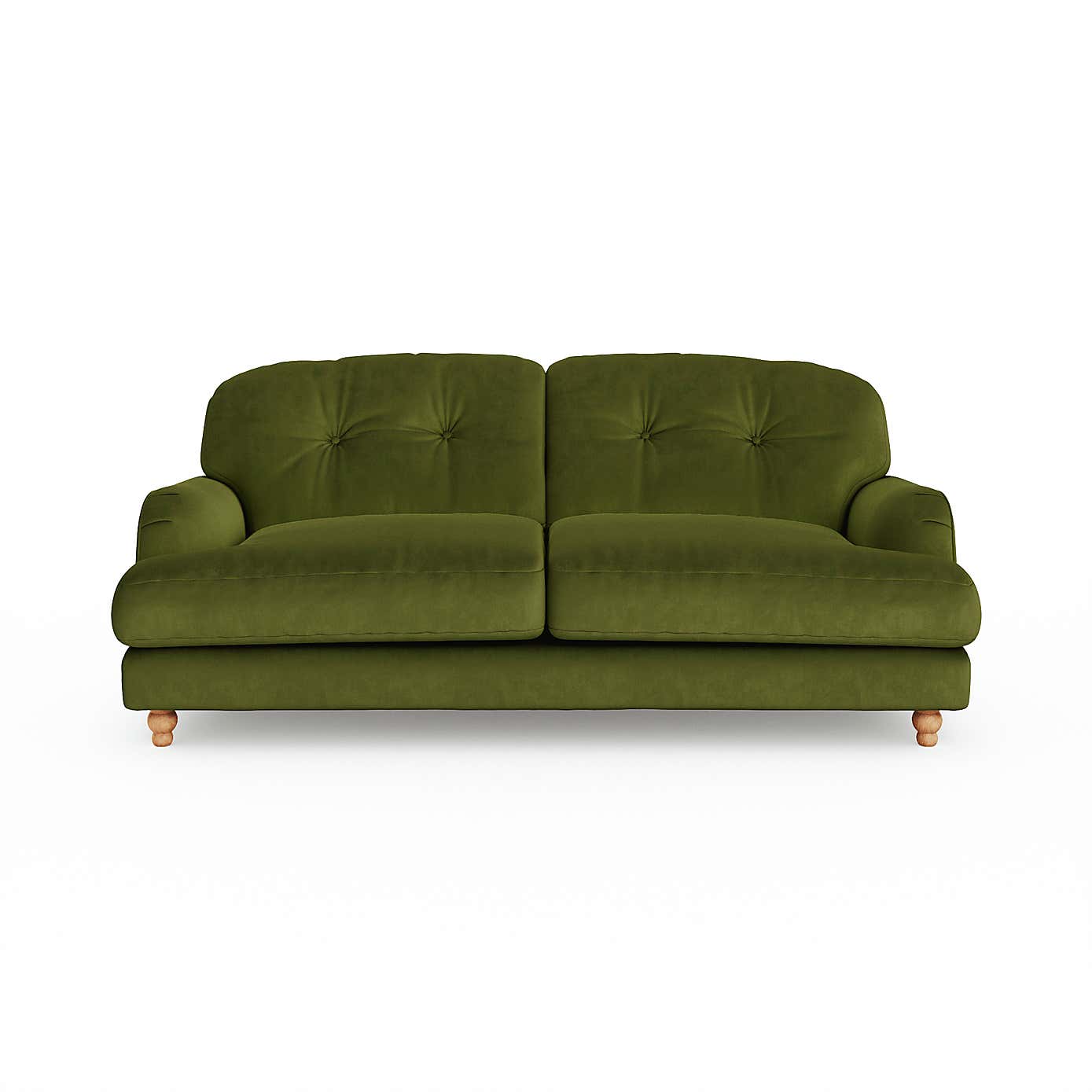 Martha Matte Plush Velvet 3 Seater Sofa