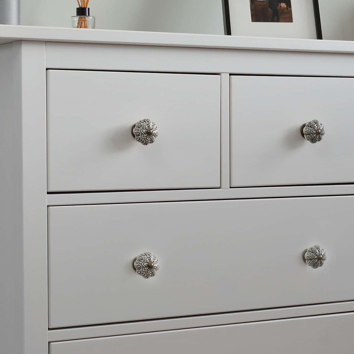 Pack of 6 Nicola Spring Floral Drawer Knobs