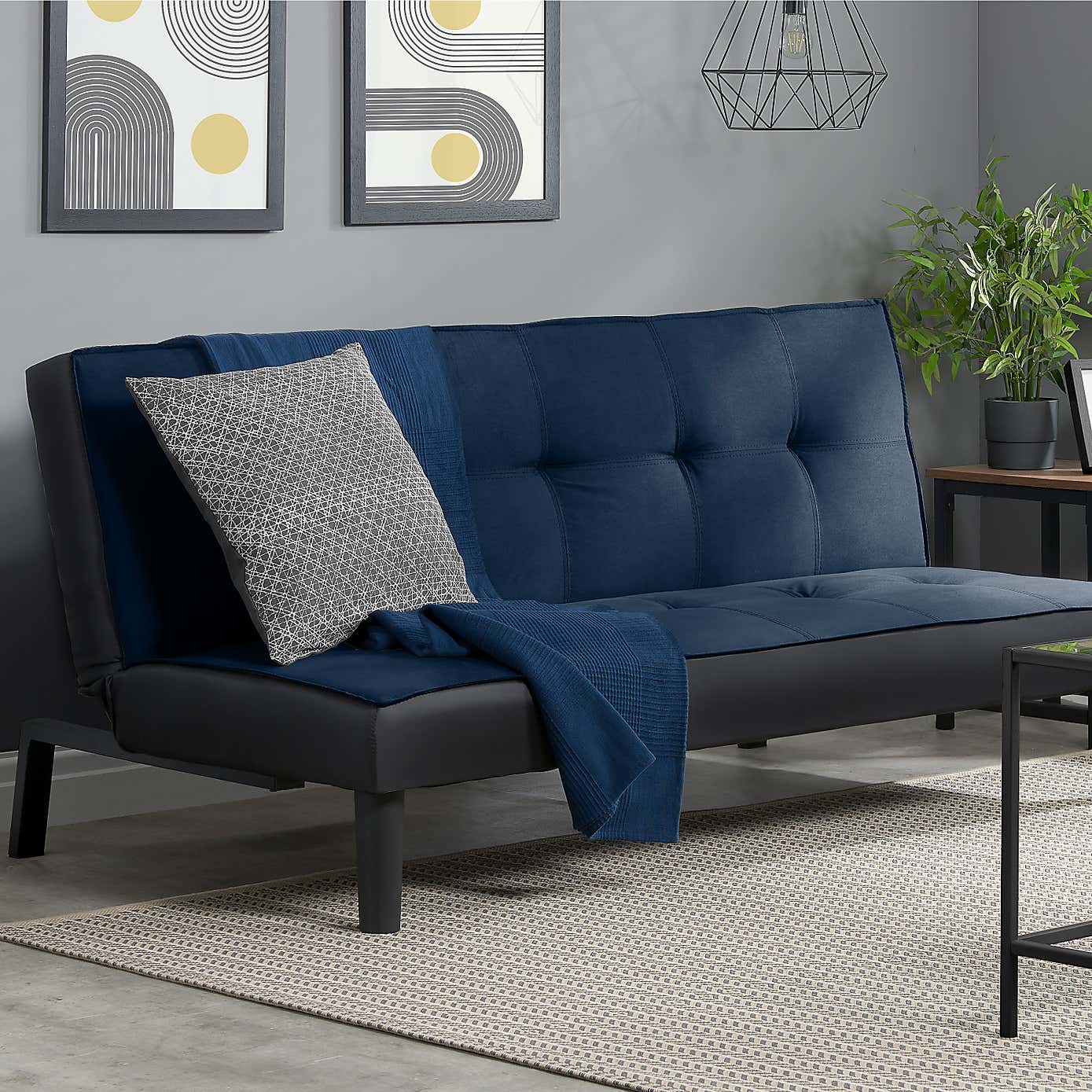 Aurora Velvet Double Sofa Bed