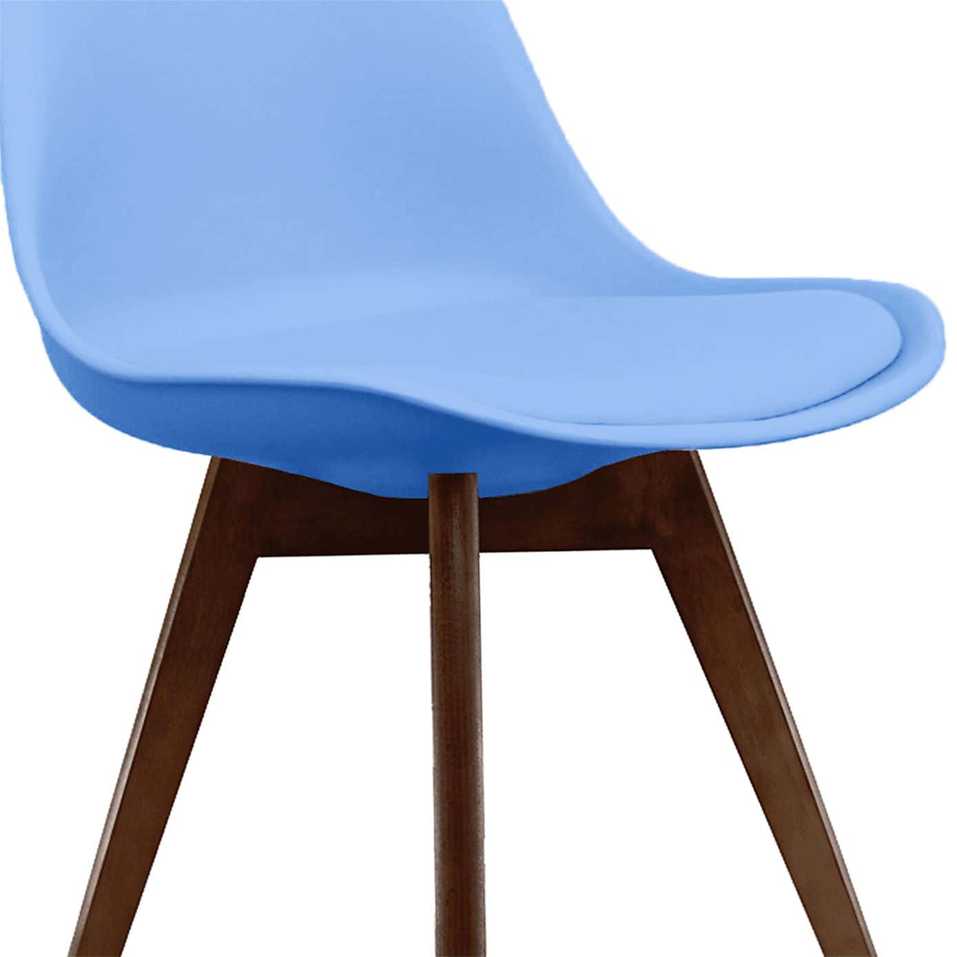 Fusion Living Soho Plastic Dining Chair with Squared Legs