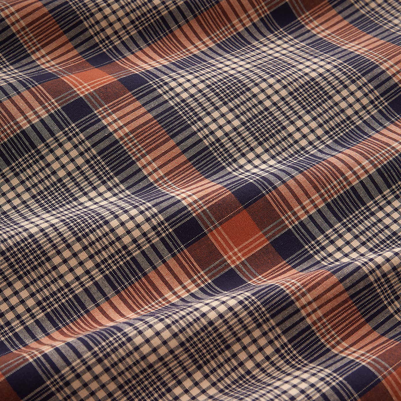 Calie Check Navy Duvet Cover and Pillowcase Set