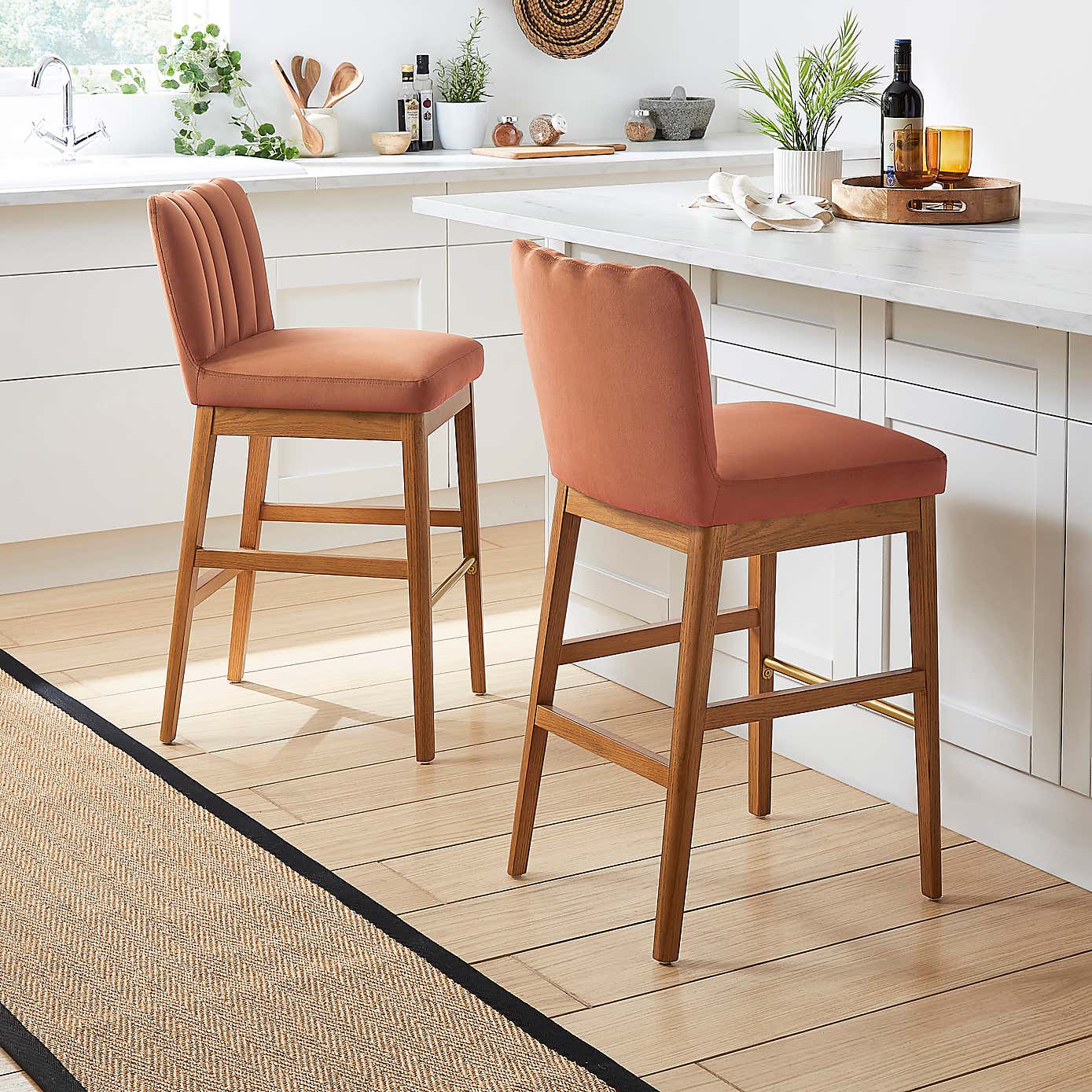 Delilah Bar Stool, Velvet