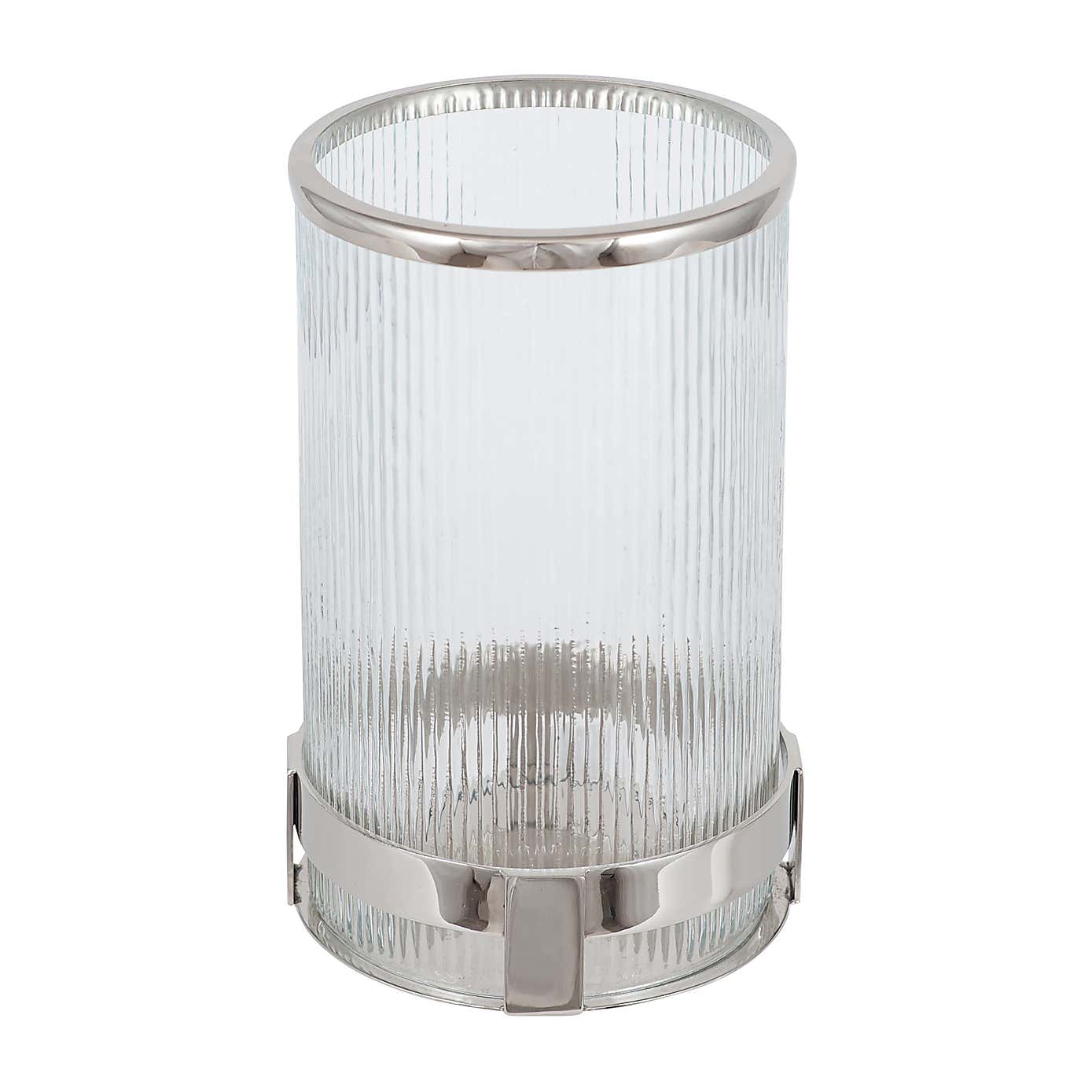 Metal and Glass Hurricane Lantern