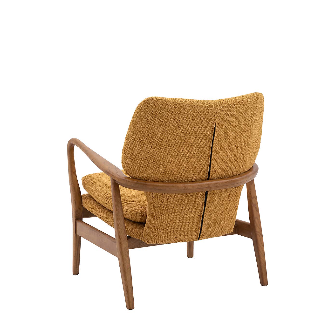 Joso Linen Wooden Arm Accent Chair