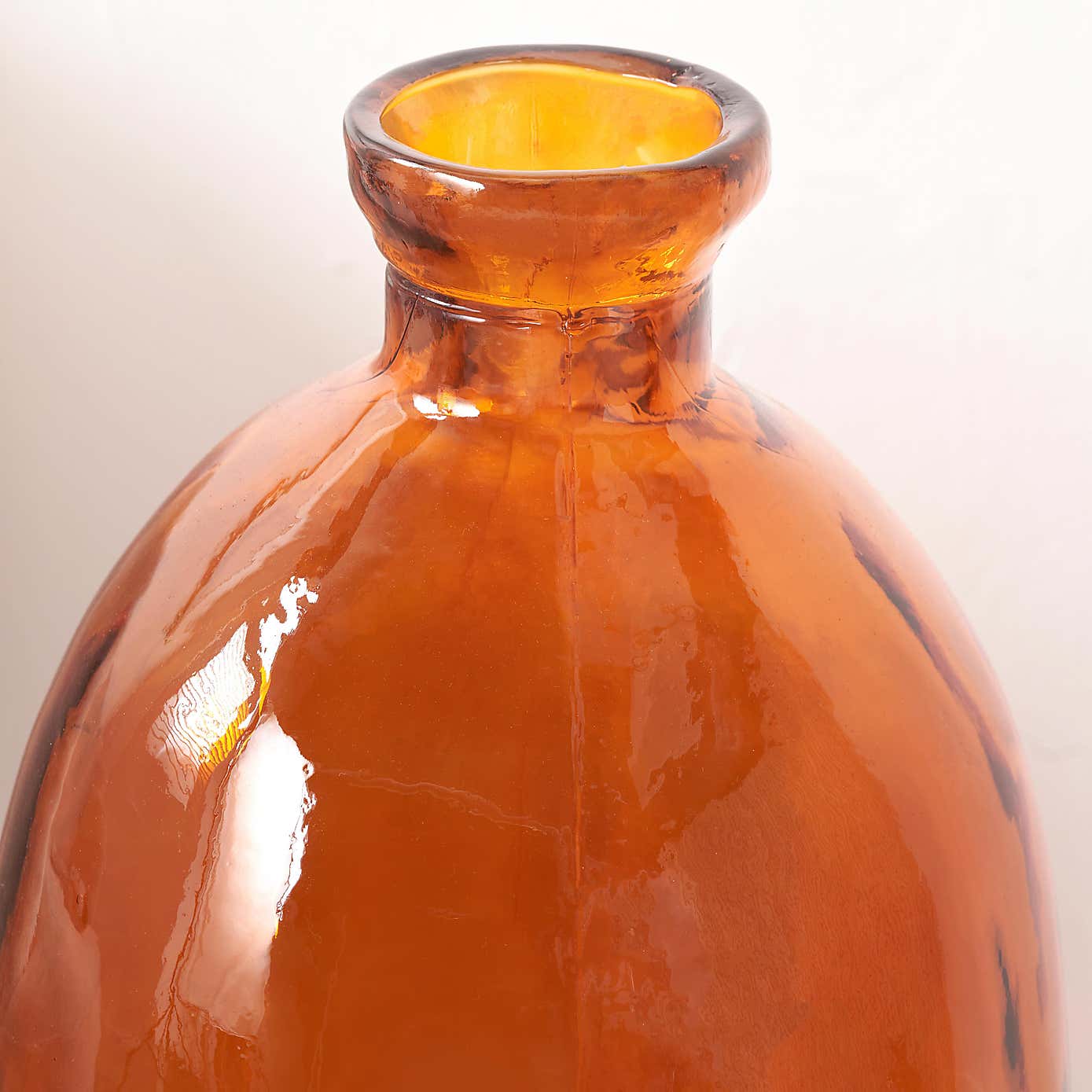 Orange Organic Shaped Glass Vase