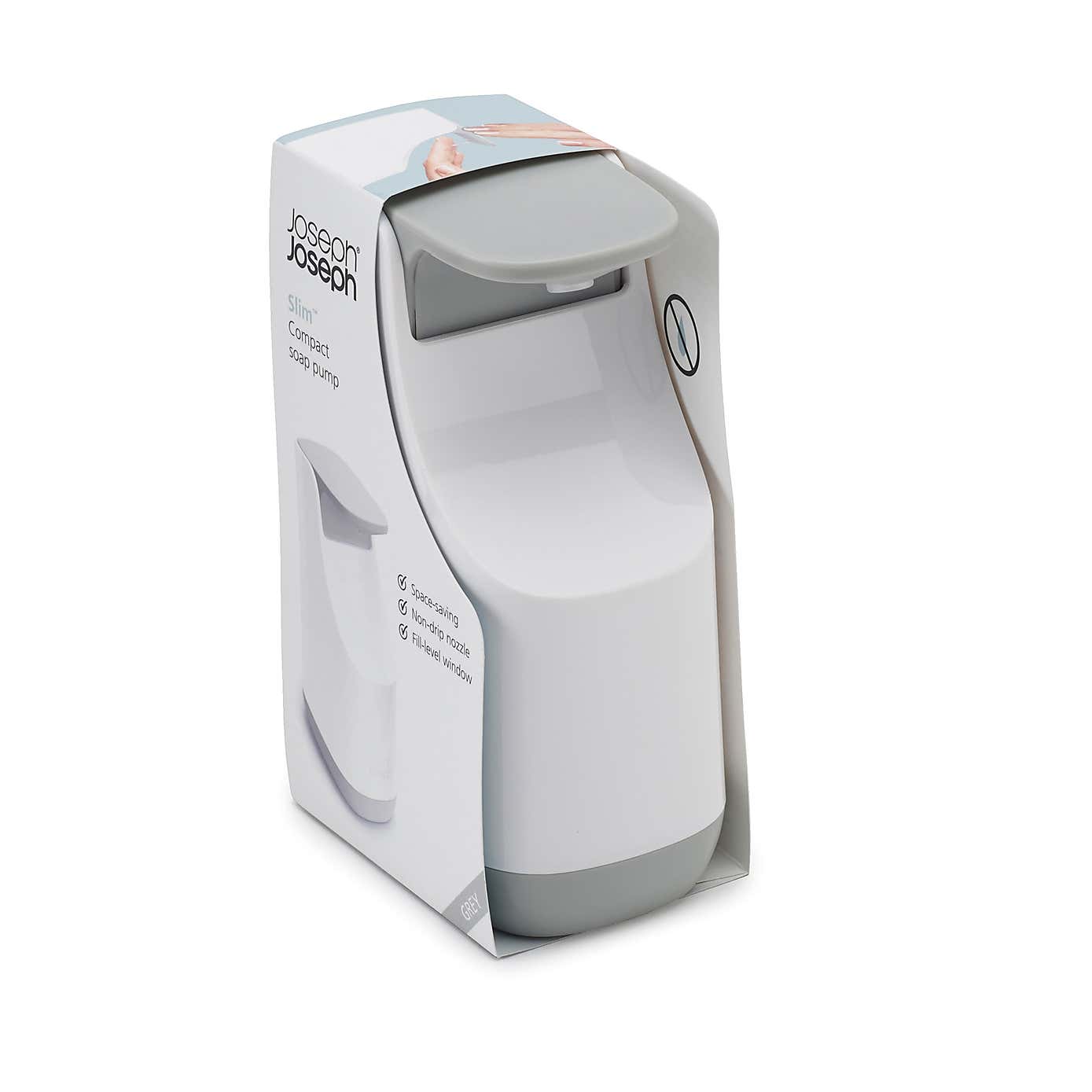 Joseph Joseph Grey Compact Soap Dispenser