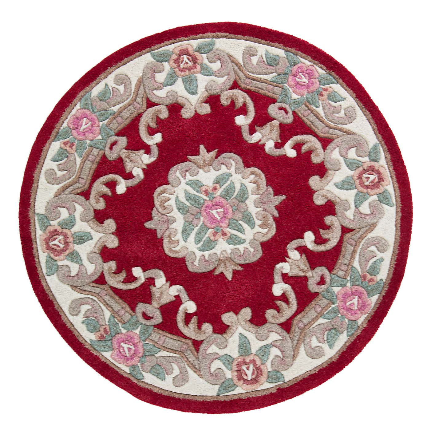 Lotus Premium Aubusson Circle Rug