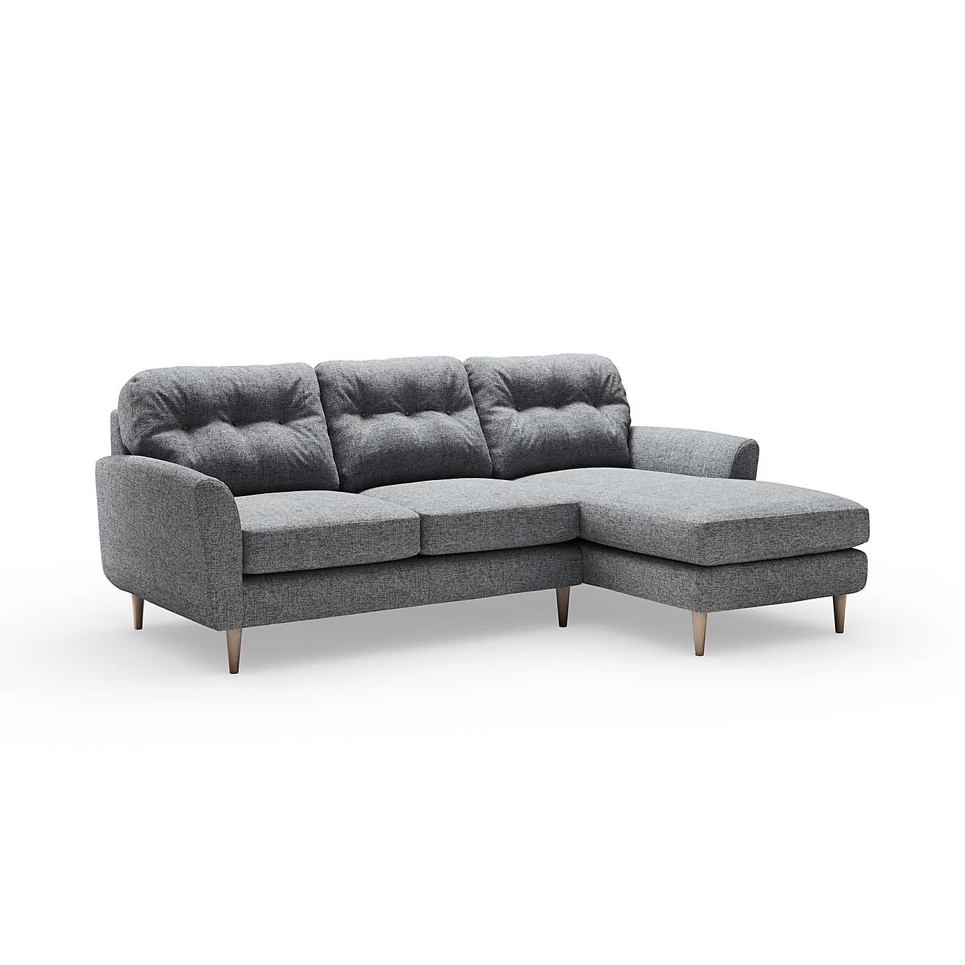 Sven Tonal Weave Large Corner Chaise Sofa