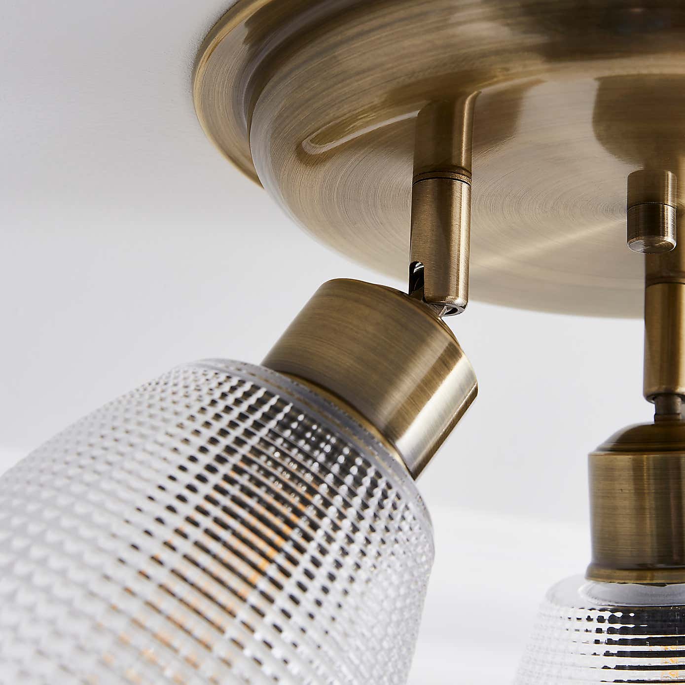 Kibworth Ribbed 3 Light Adjustable Spotlight